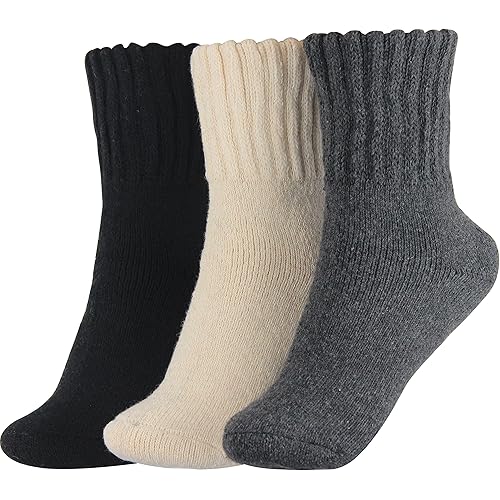 BenSorts Women's Winter Boots Socks Thick Warm Cozy Crew Socks Solid Color Gifts
