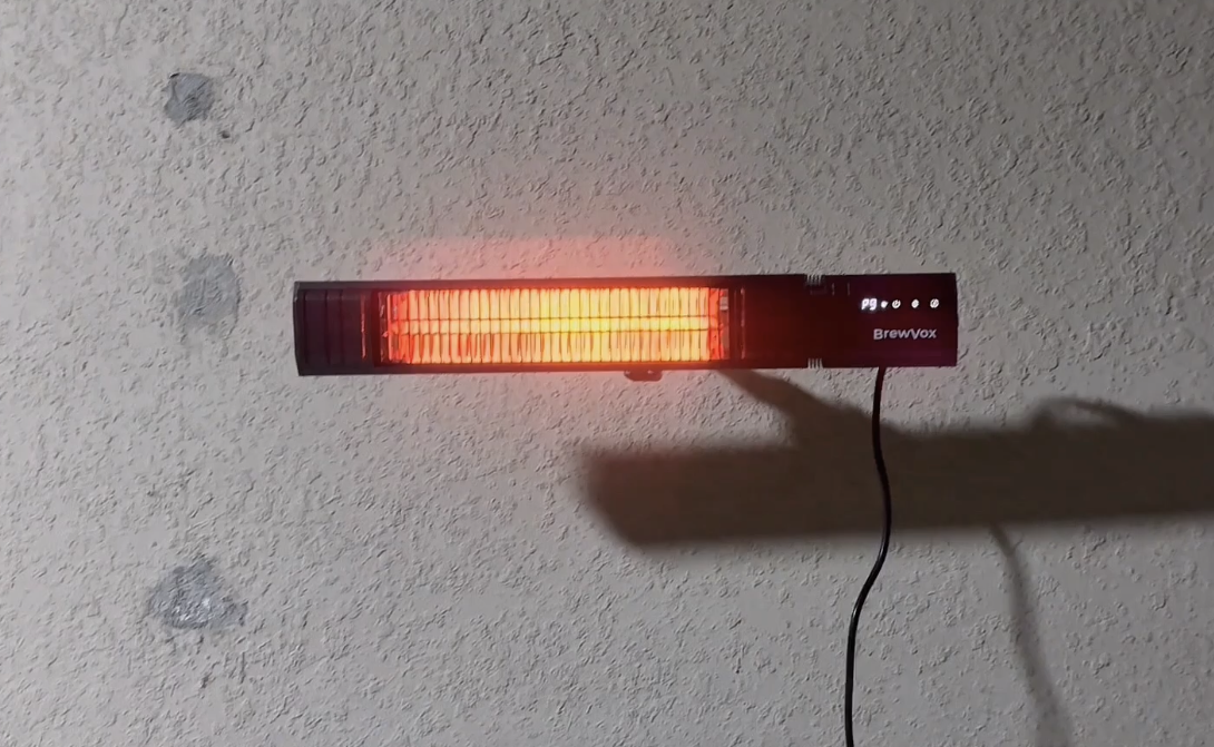 BrewVox Smart Carbon Fiber Infrared Patio Heater, 1-3s Instant