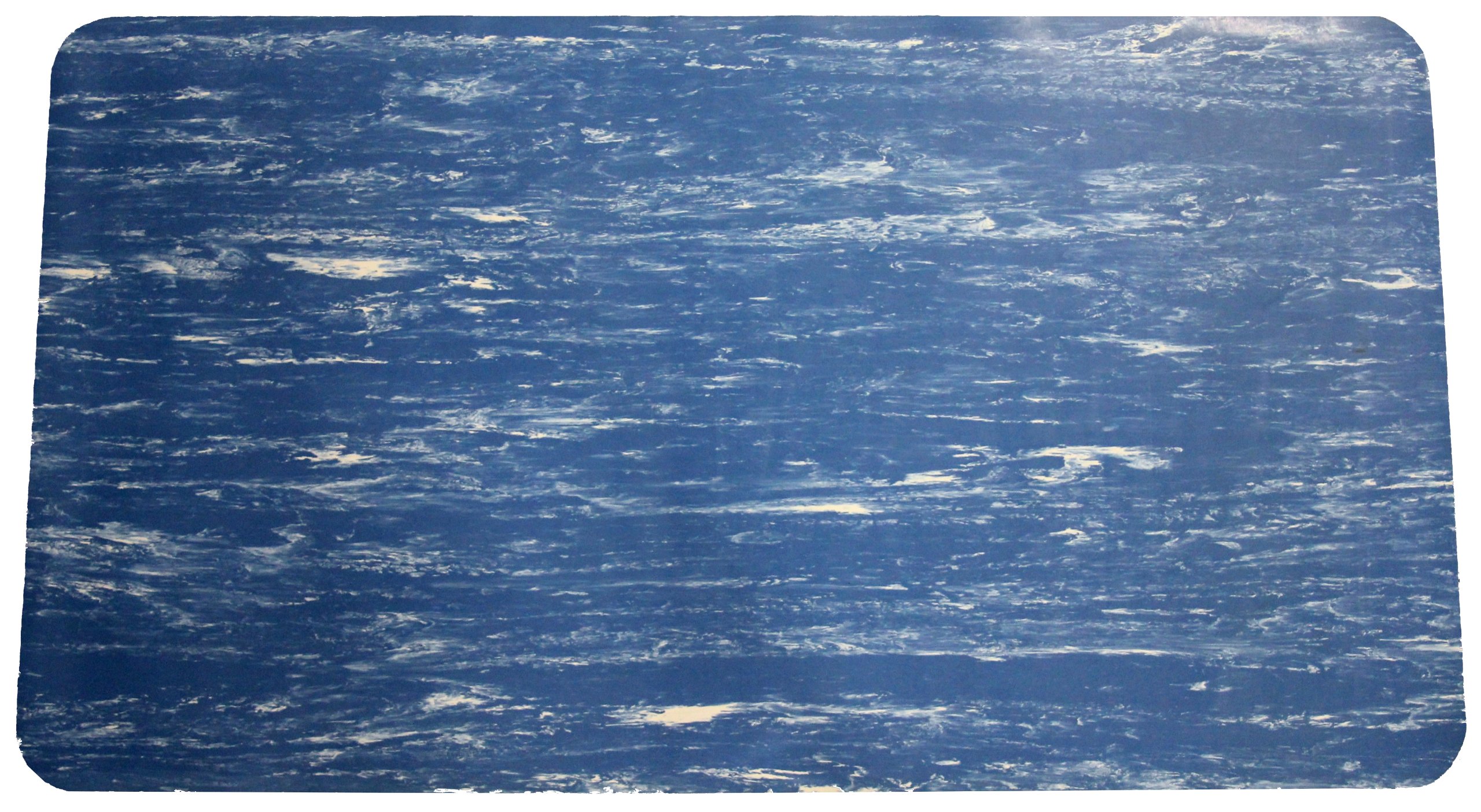 Durable Corporation-544S35 Grand-Stand Vinyl Anti-Fatigue Floor Mat, 3' x 5', Marble Blue