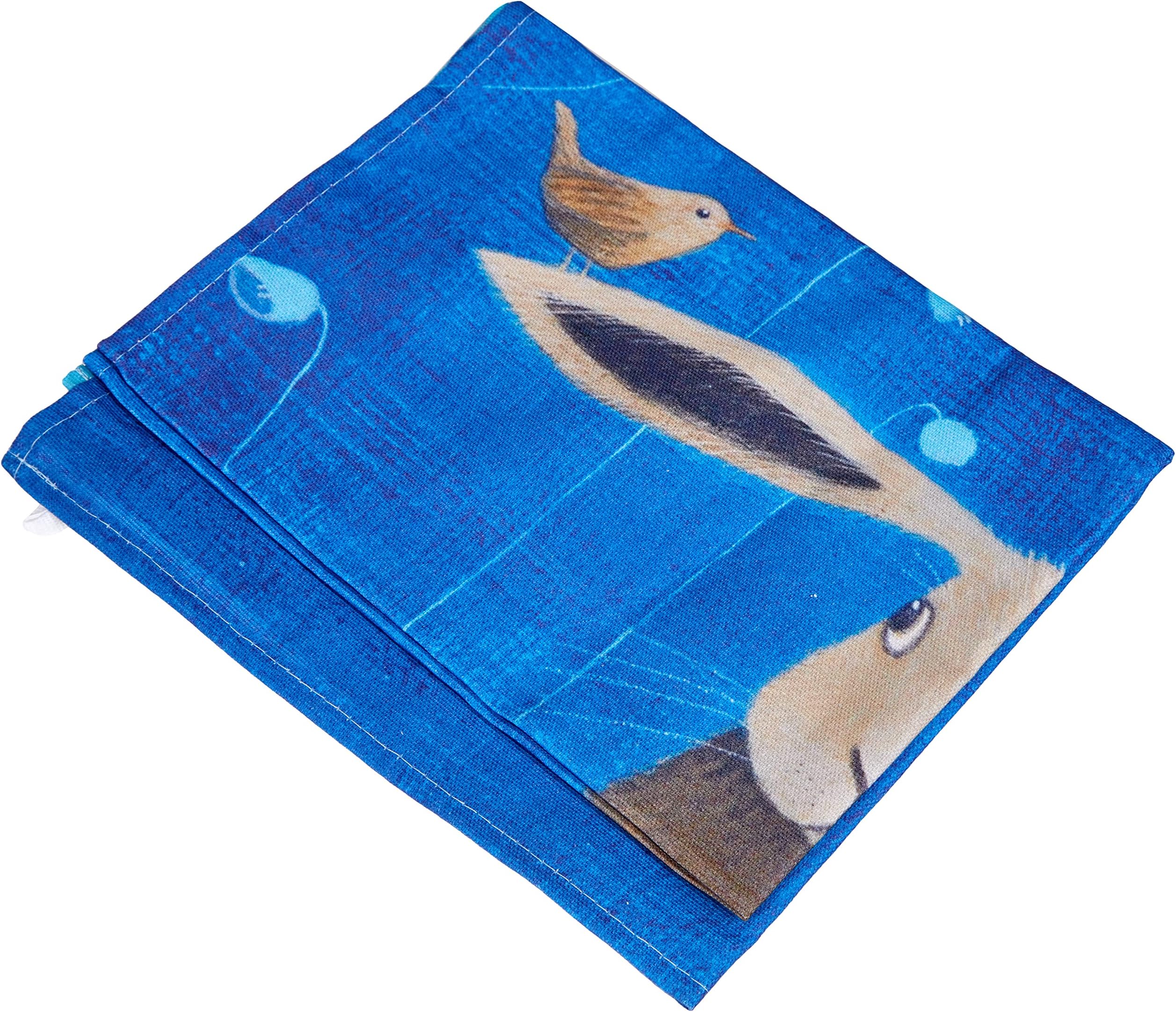 Samuel Lamont Hare Bells Cotton Tea Towel, Blue, One Size