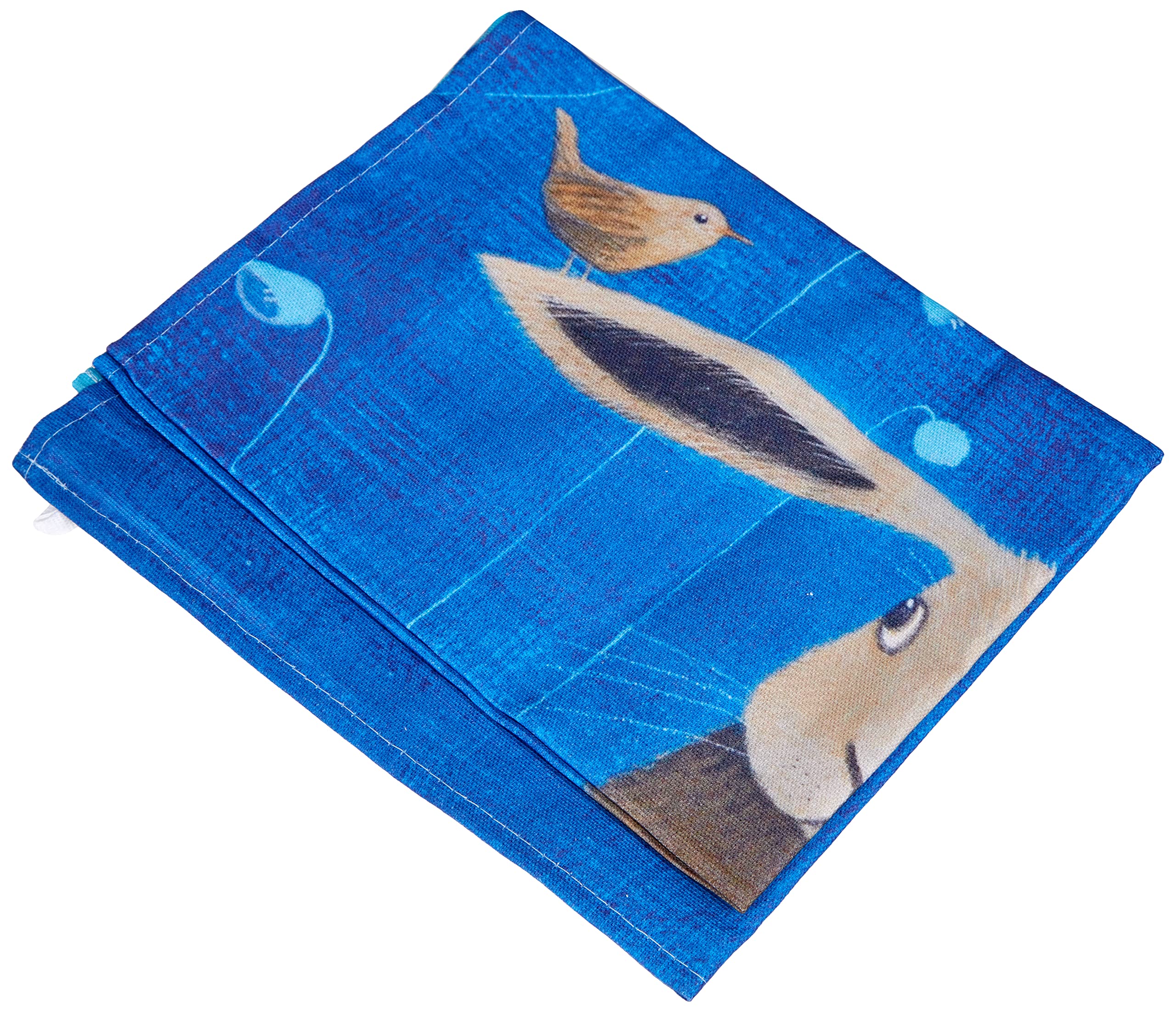 Samuel Lamont Hare Bells Cotton Tea Towel, Blue, One Size