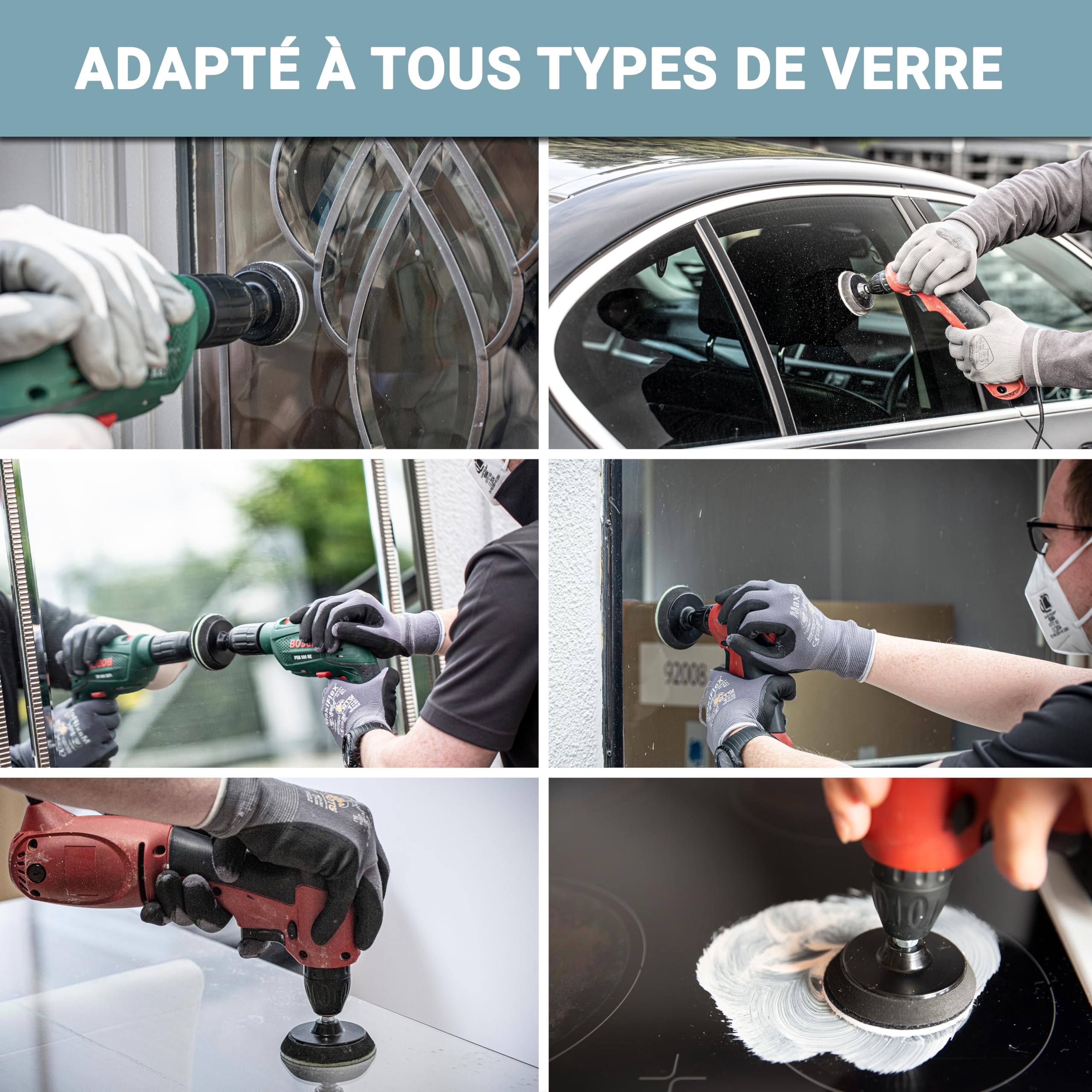 Glass Polish Kit de réparation Anti-Rayures pour Verre