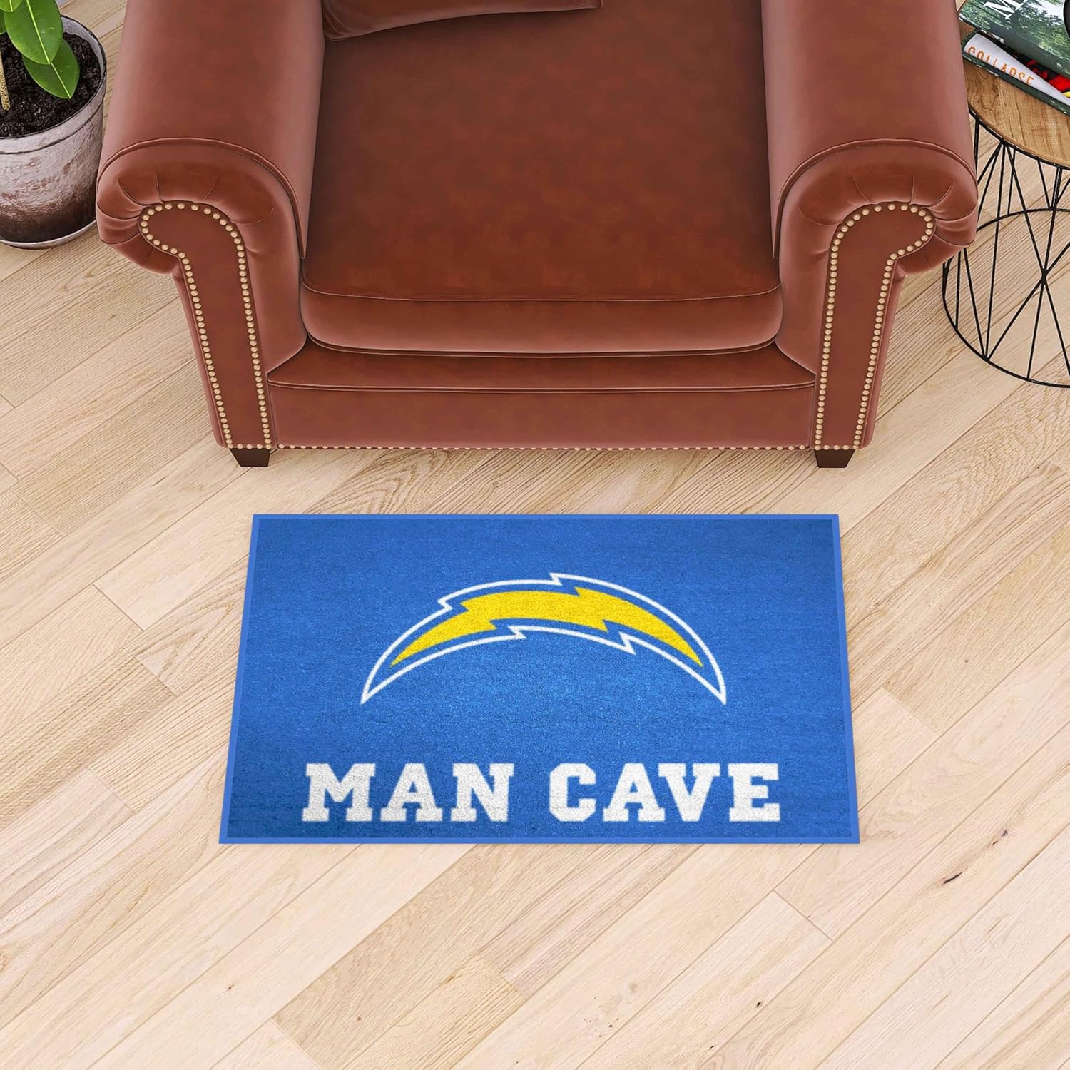 FANMATS 14361 NFL San Diego Chargers Nylon Universal Man Cave Starter Rug , 19"x30"
