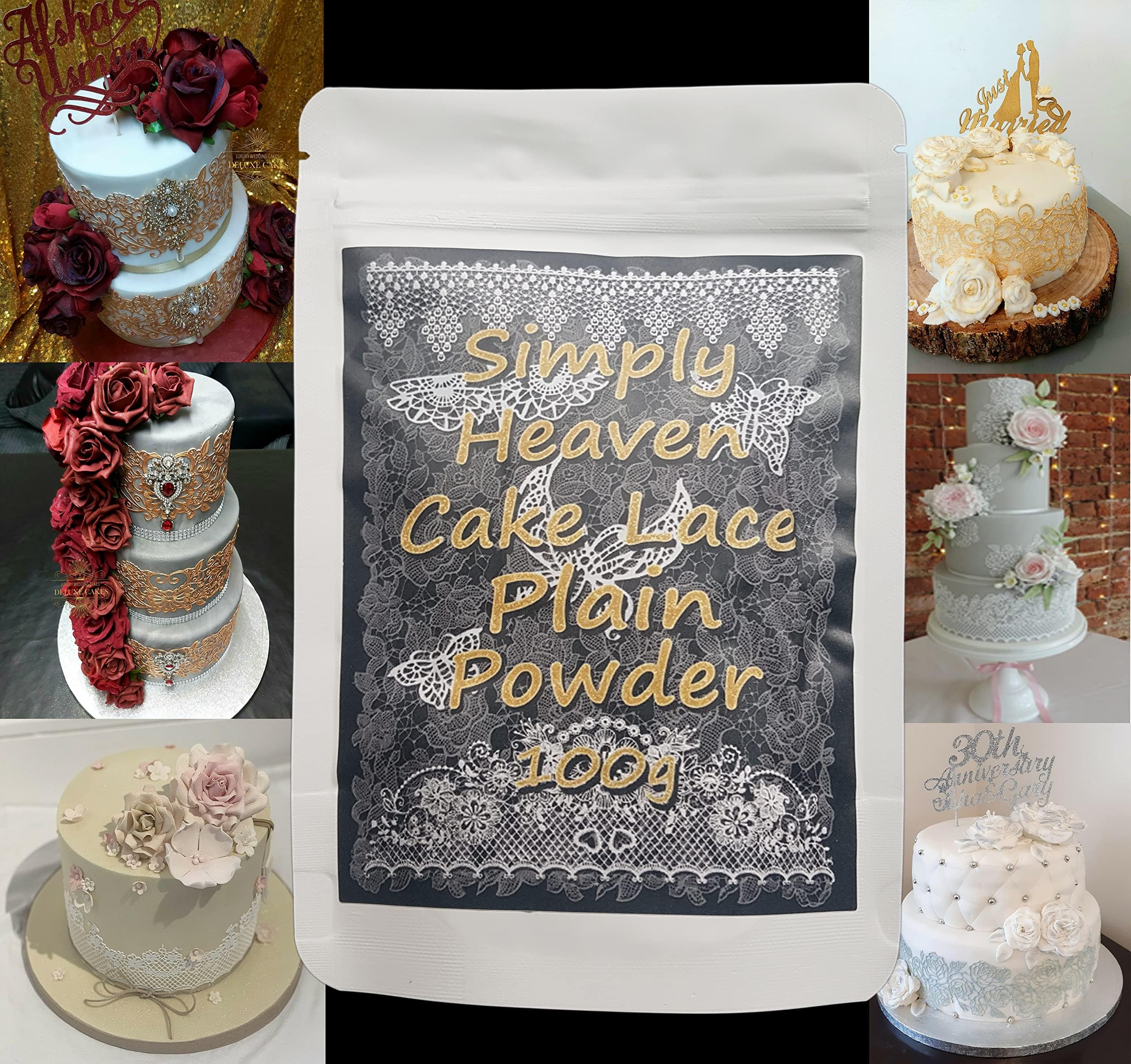 Simplyheaven Sugar Cake Lace Mix 100g Powder Mix just add Water Makes 250g Paste