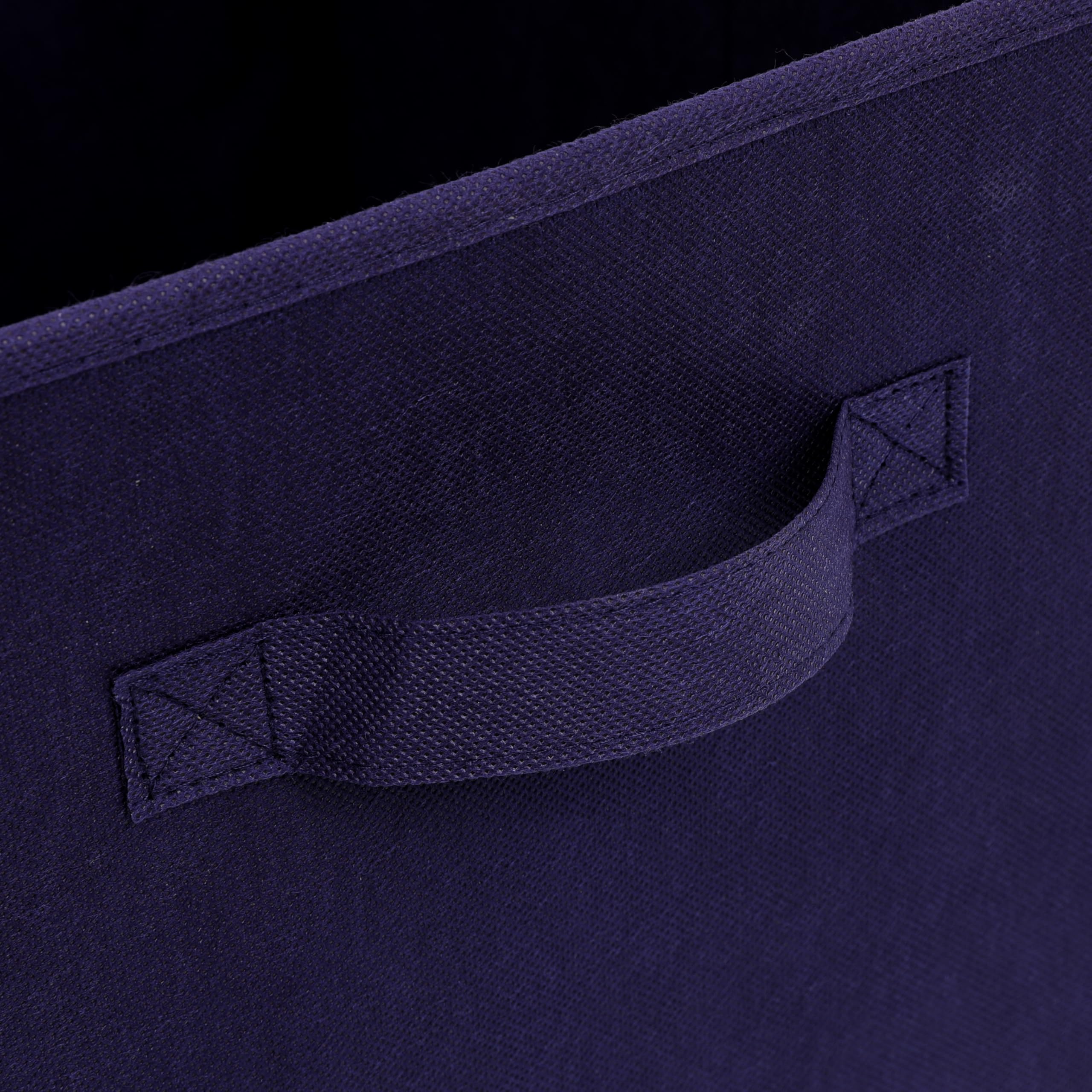 BonChoice dark blue foldable fabric storage cubes, a practical solution for decluttering.