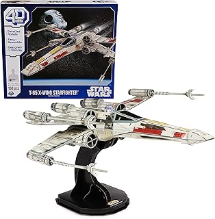 Star Wars T-65 X-Wing Starfighter 3D Model Kit 160pc | Star Wars Toys Desk Decor | Building Toys | Paper Model Kits for Adults & Teens 12+