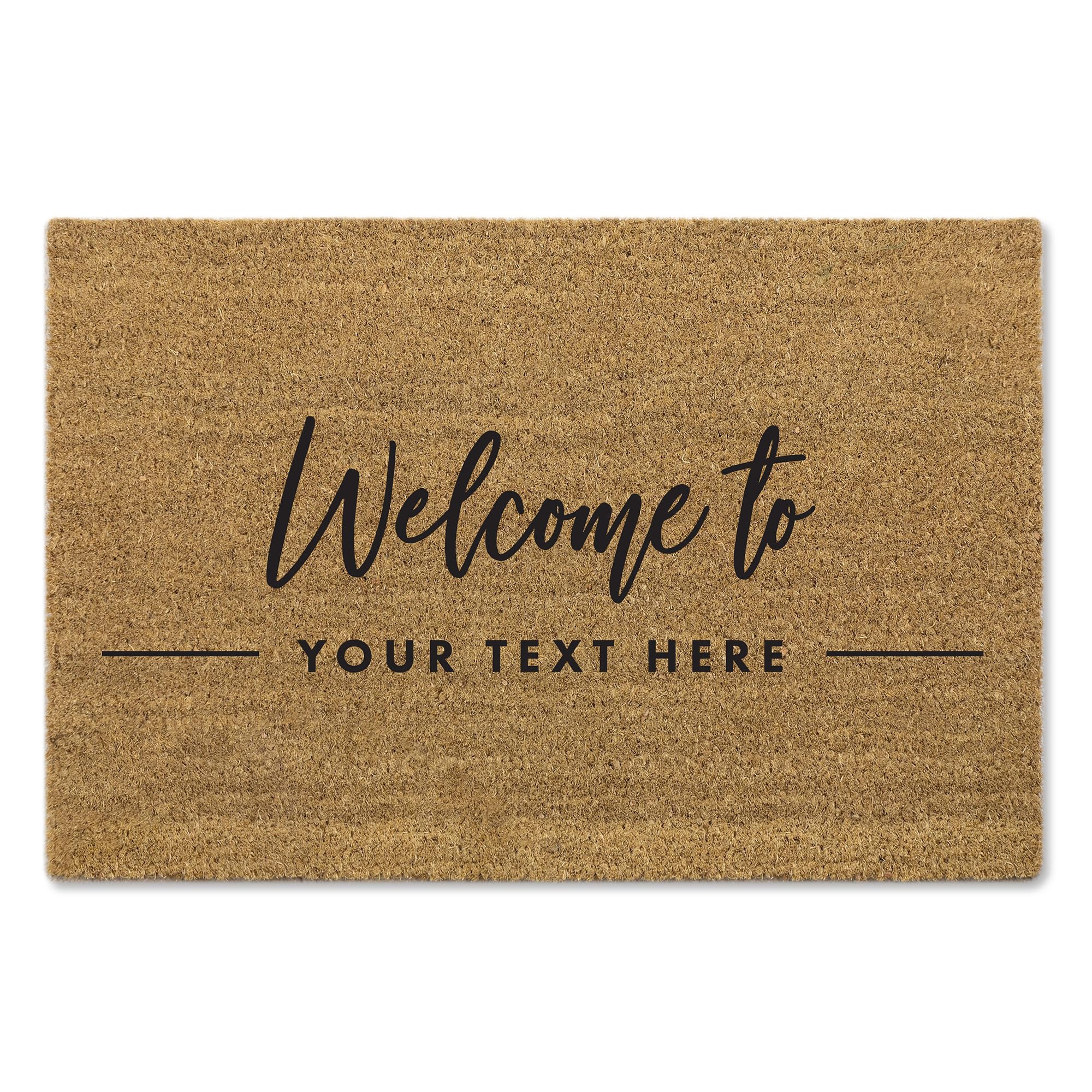 A1 Graphics Ltd Personalised Welcome Brush Door Mat Front Door Mat New Home Couple's Gift Family Name