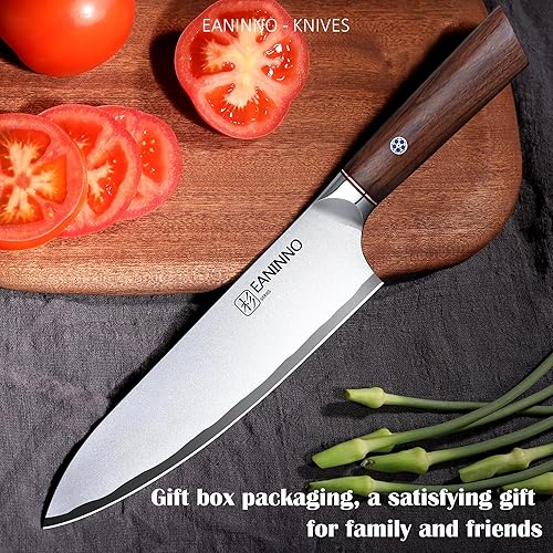 Miniatura 8 de Cuchillo de chef afilado de 8 pulgadas, cuchillo de cocina japonés de acero inoxidable de alto carbono, cuchillo de chef profesional para carne y