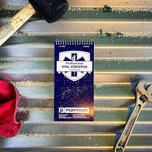 Miniatura 5 de EMTFirst Responders - Cuaderno de estadísticas vitales - Cuaderno médico de 8 x 4 pulgadas para signos vitales e información adicional para el