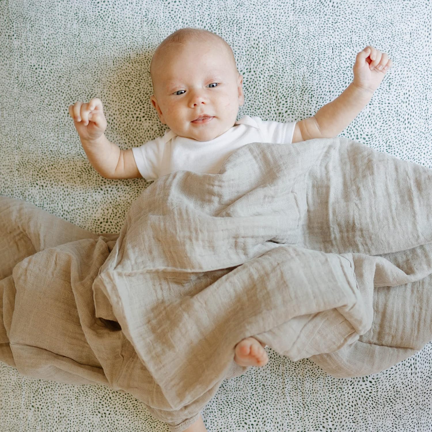 Little Unicorn Premium Cotton Swaddle Baby Blanket | Breathable Fabric | for swaddling, Play, Nursing & More (Porpoise)