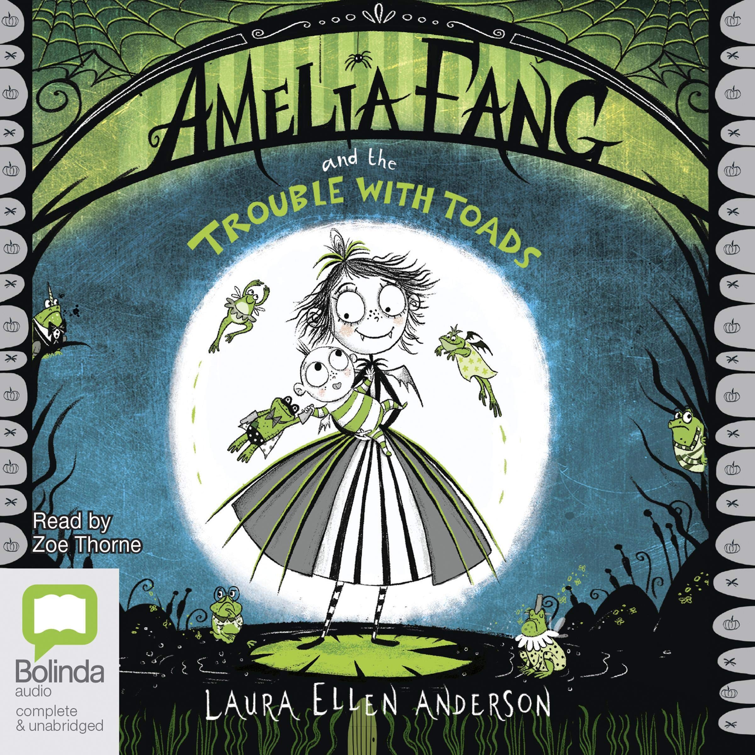 Cover art for Amelia Fang and the Trouble with Toads