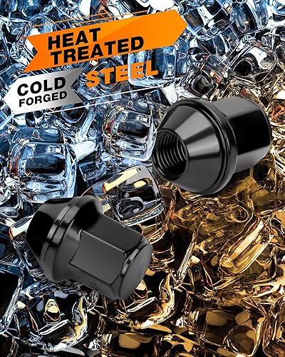 Vista 92 de Dynofit - Tuercas para rueda M14-1.5 de una sola pieza, tuercas OEM de 14x1.5, tuercas de 1.75 pulgadas (45mm) de altura, hexagonales de 7/8 Negro