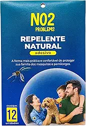Repelente de Insetos Adesivo NO2PROBLEMS 12 Adesivos com Óleo Essencial de Citronela Natural 8 Horas de Proteção Ideal contra Mosquitos e Pernilongos