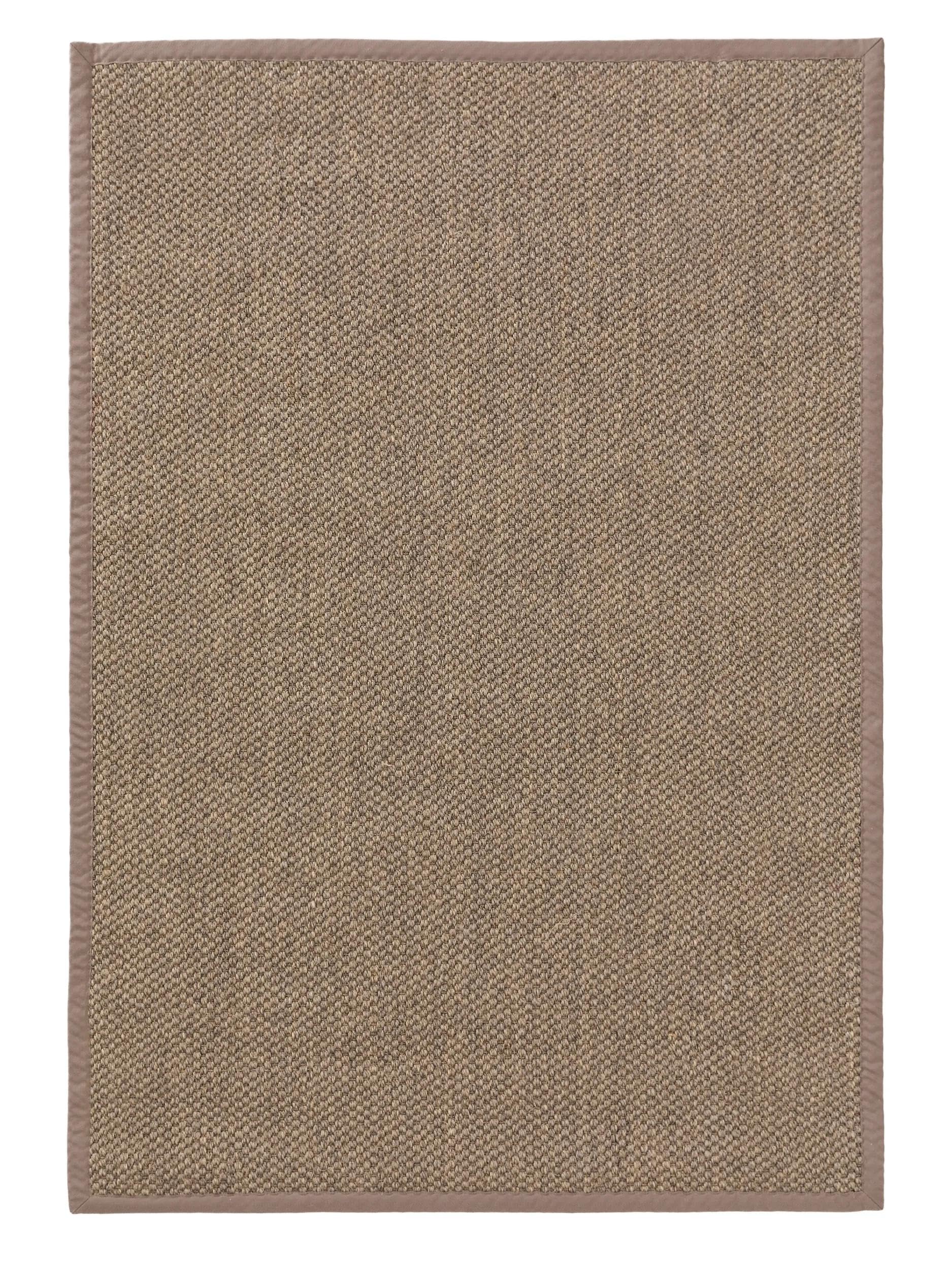 benuta Tappeto in sisal Pure Greta, grigio, 160 x 230 cm, 100% sisal, rettangolare e in stile: bordatura, tinta unita, Natural Living, Scandi Living – facile da pulire per soggiorno, camera da letto