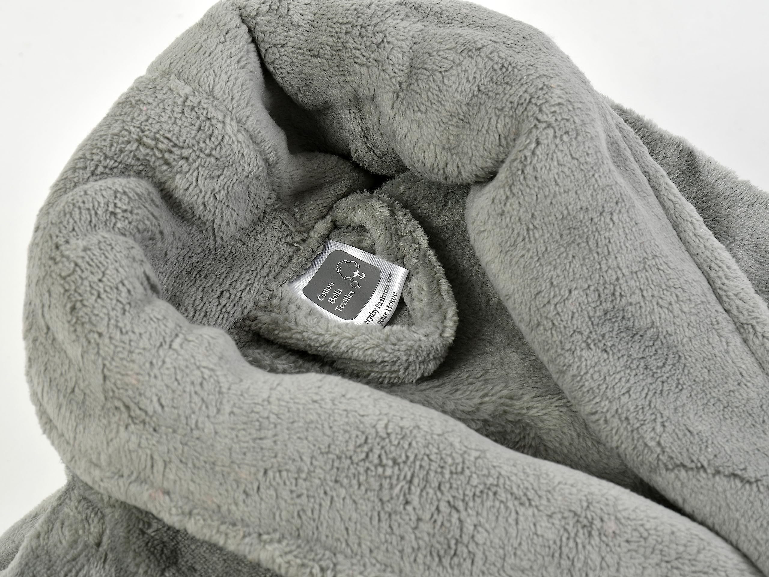 Cotton Bolls Textiles Microfiber Fleece Bath Robe for Men | Shawl Collar With Long Sleeves| Lint Free | Anti-Bacterial | Super Soft Fabric (XL, Grey) - Image 2 thumbnail