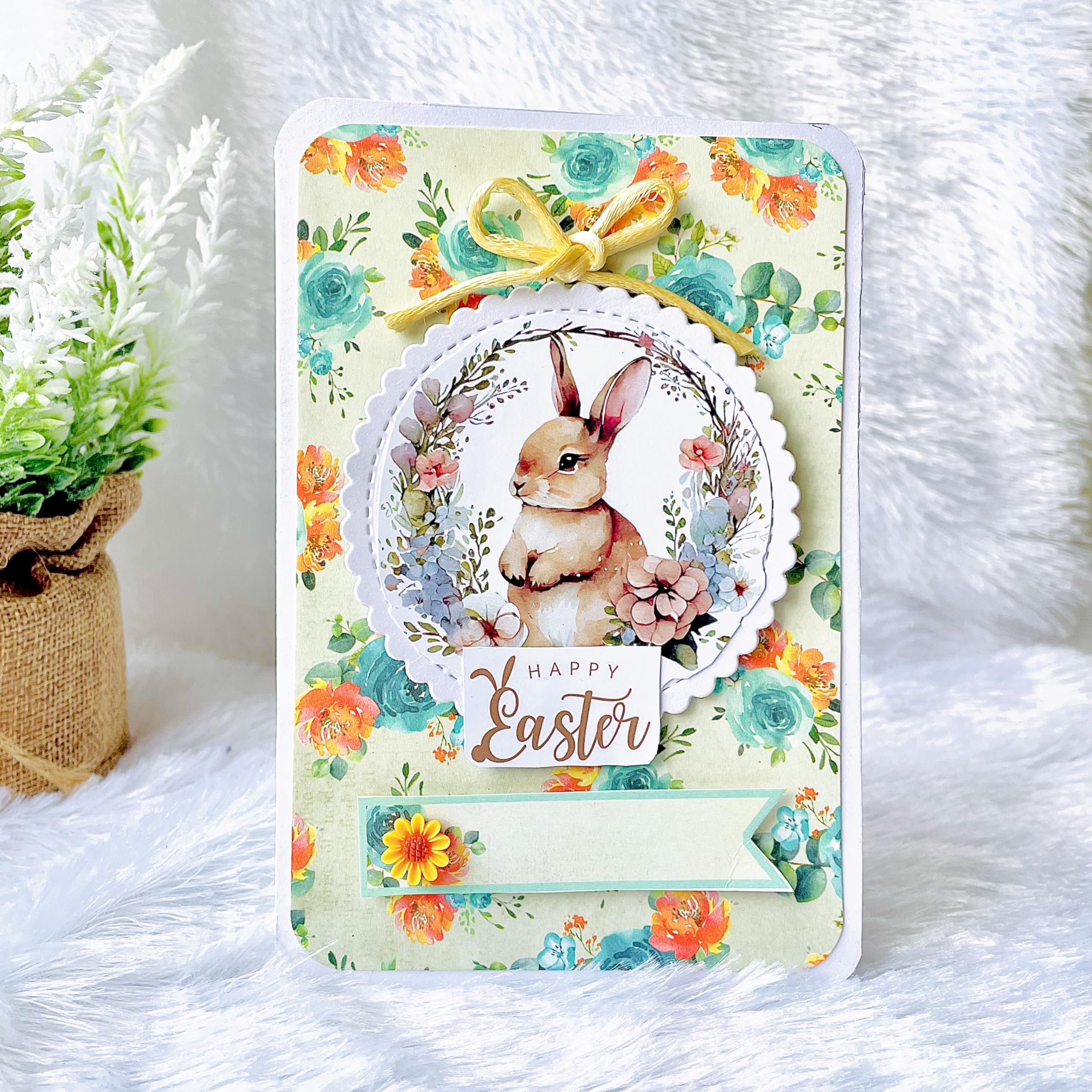 Kin's Craftera Happy Easter Card, Easter Eggs Card, Easter Greetings Cards, Handmade Cards Set