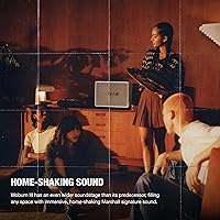 Vista 2 de Marshall Woburn III Bocina Bluetooth para el hogar - Sonido estéreo fuerte con controles de graves y agudos Alimentación mediante enchufe Crema