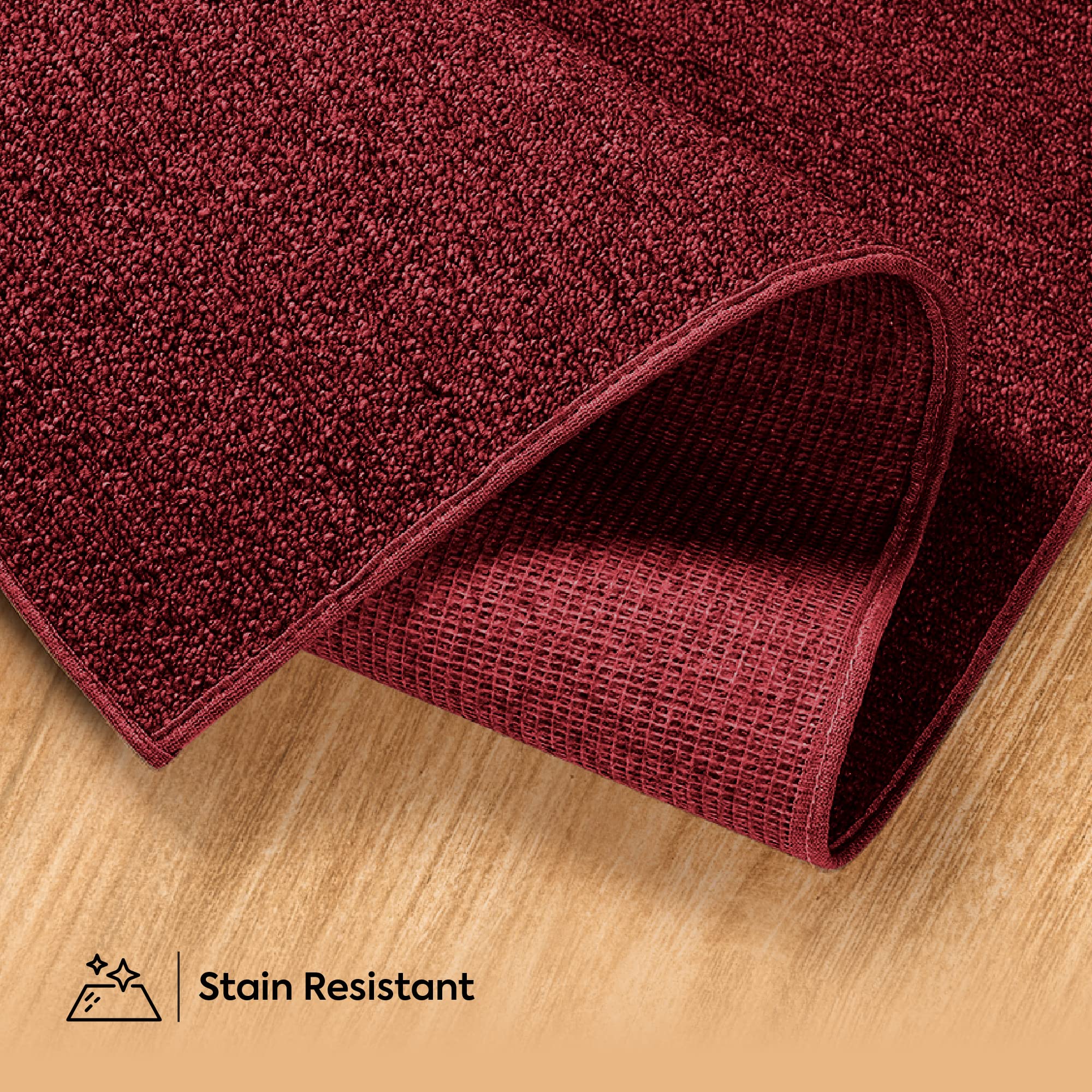 Red Rug Under Mat Furnish my Place Modern Indoor/Outdoor Commercial Solid Color Rug - Red ...