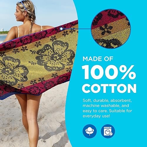 Miniatura 10 de Kaufman Sales Terry toalla de playa paquete de 4 unidades varios colores