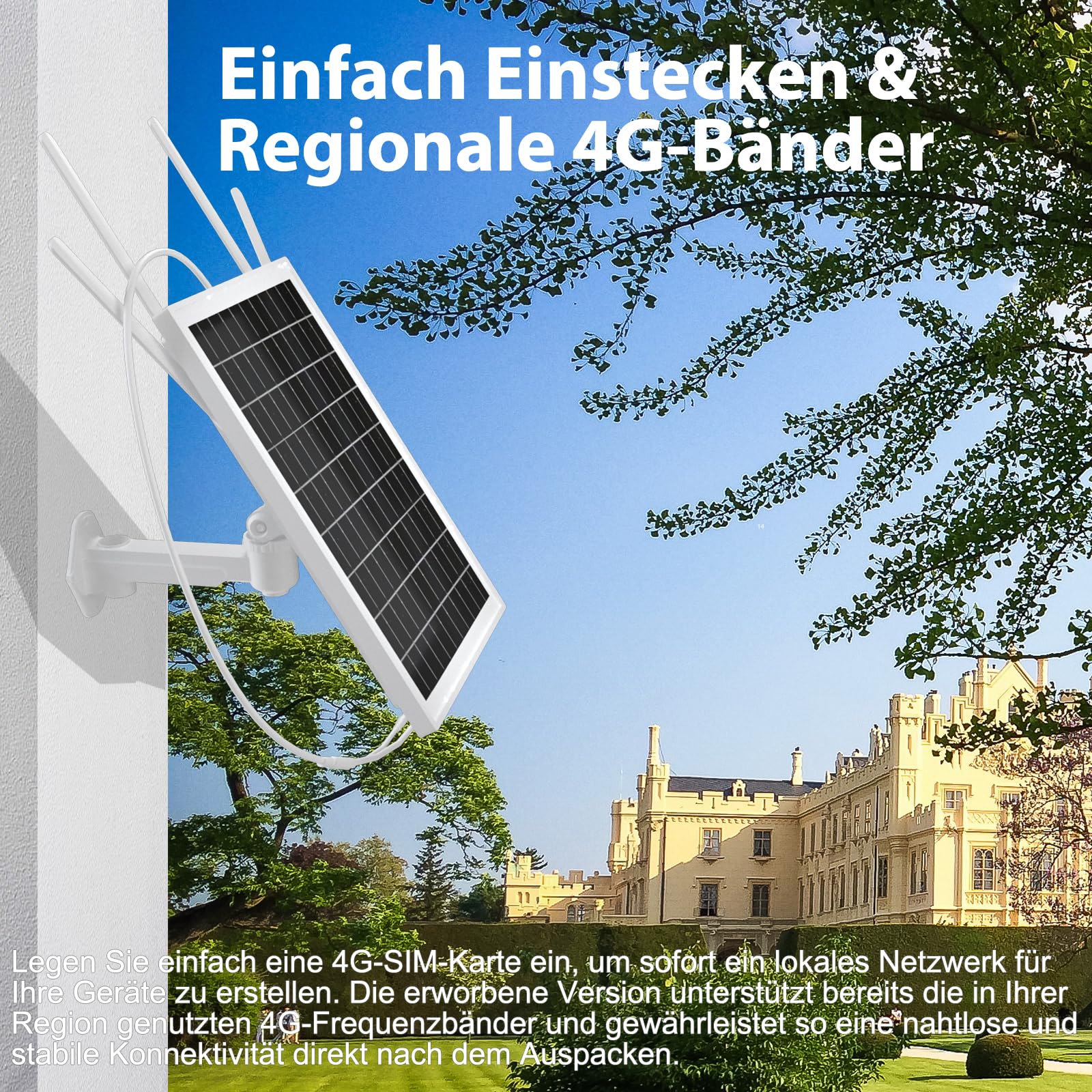 4G LTE Router Solar Batterie Aussen mit SIM Karten