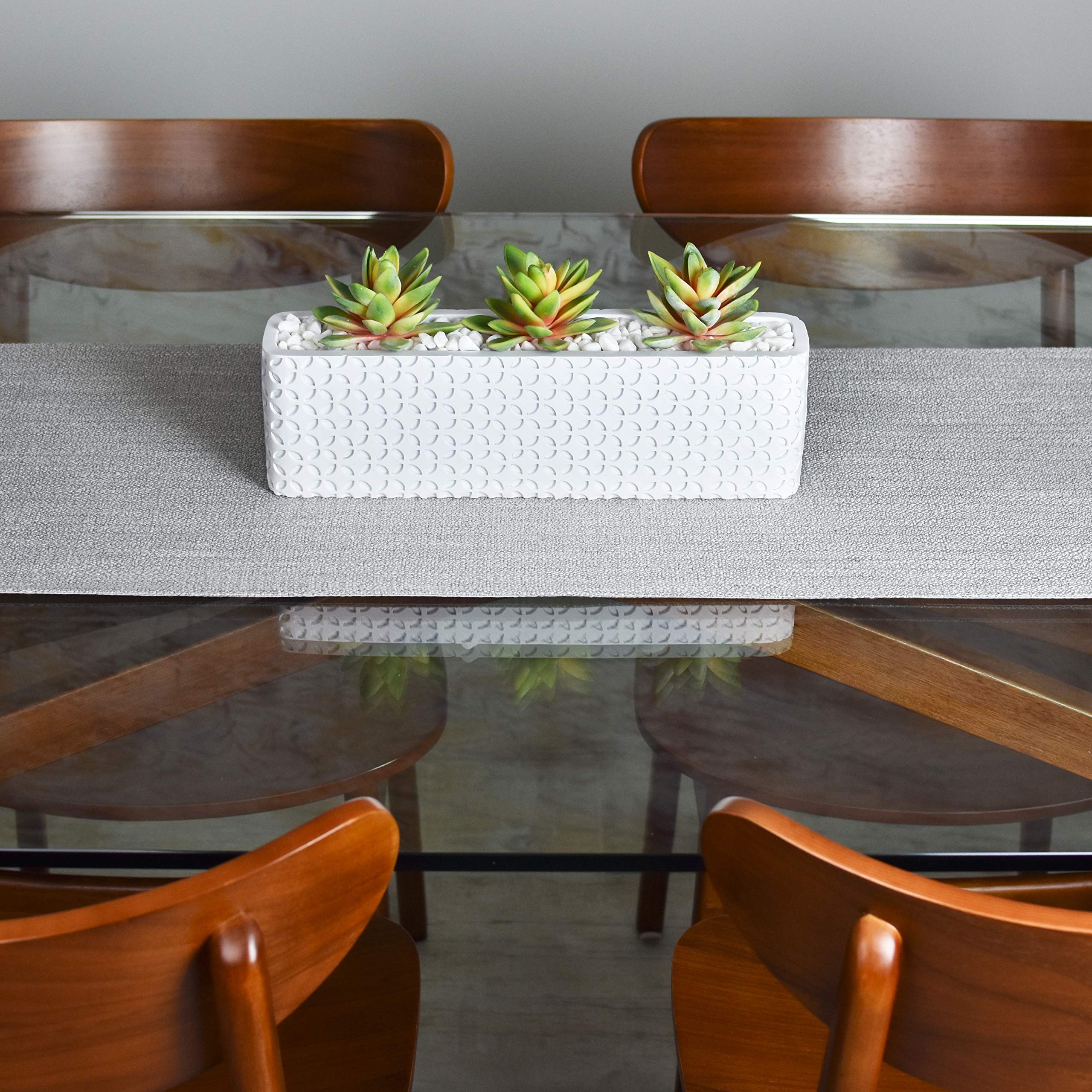 SEEKO Succulents Fake Plants Centerpiece Decoration - Artificial Plants Indoor, Artificial Succulents Arrangement in pots for Window Sill Decor, Fake Plants Table Centerpieces for Patio & Coffee Table