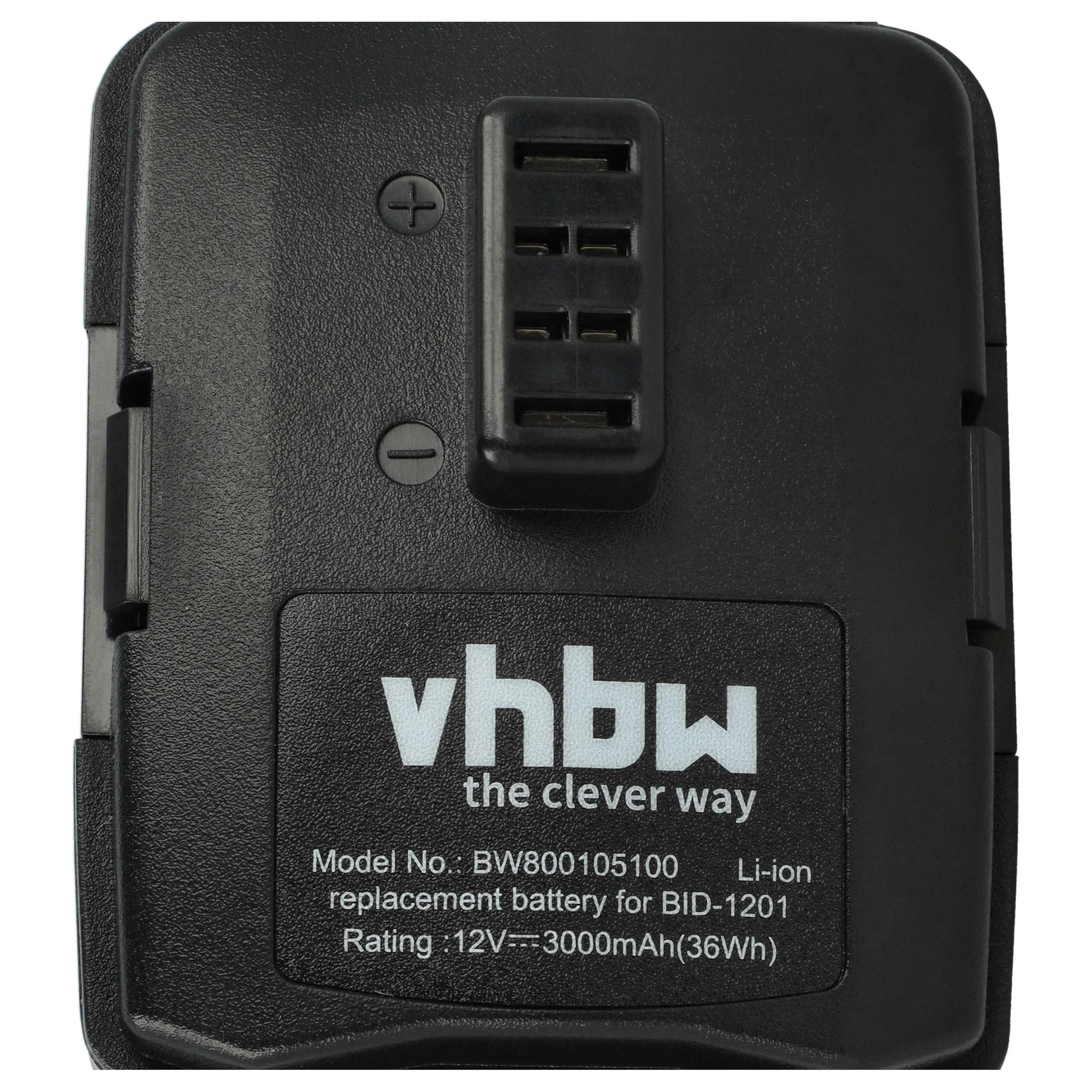 vhbw 2x batteria sostituisce Ryobi BPL-1220, 130503001, CB120L, 130503005 per utensile elettrico (3000 mAh, Li-Ion, 12 V)
