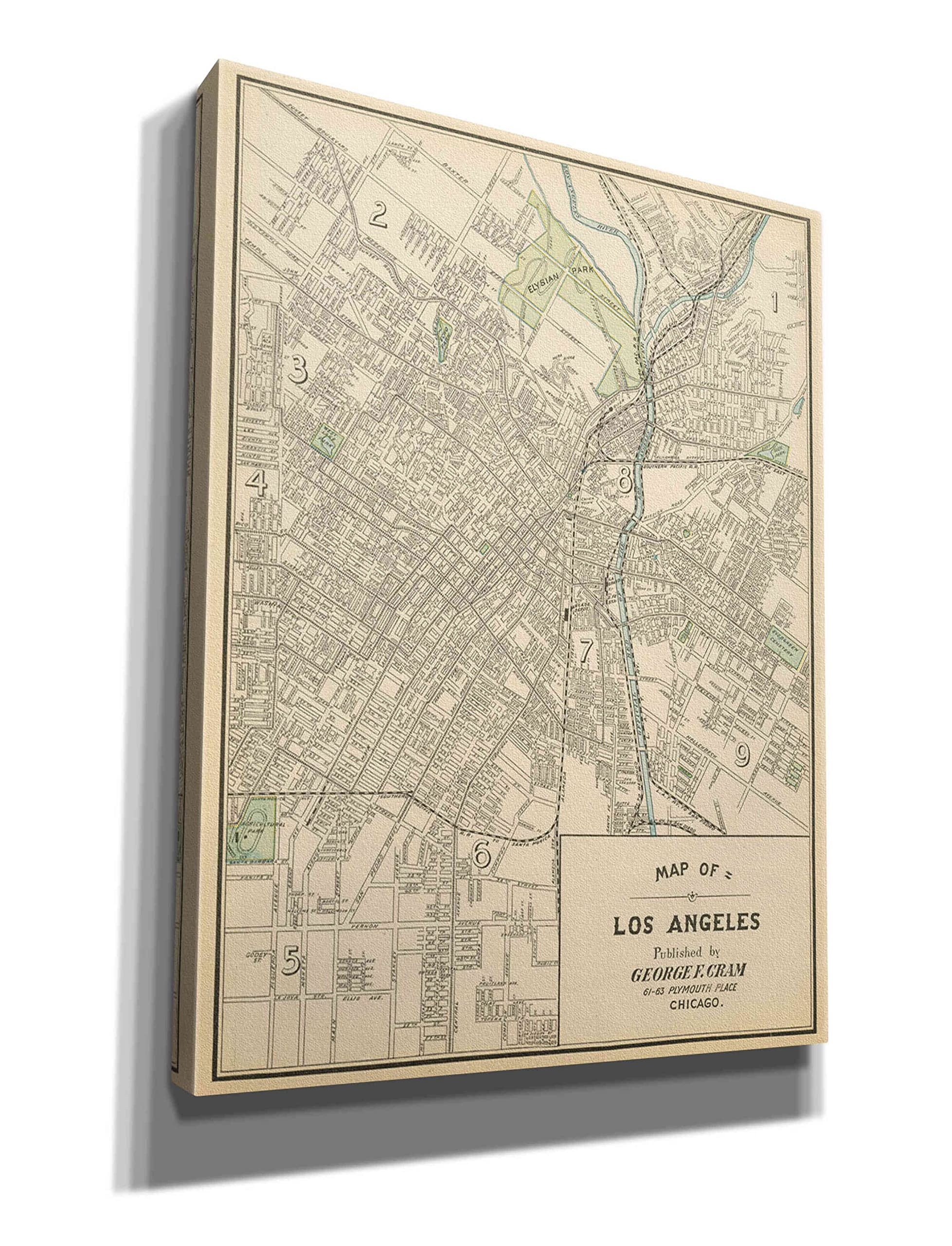 Epic Graffiti 'Map of Los Angeles' by Wild Apple Portfolio, Canvas Wall Art, 26