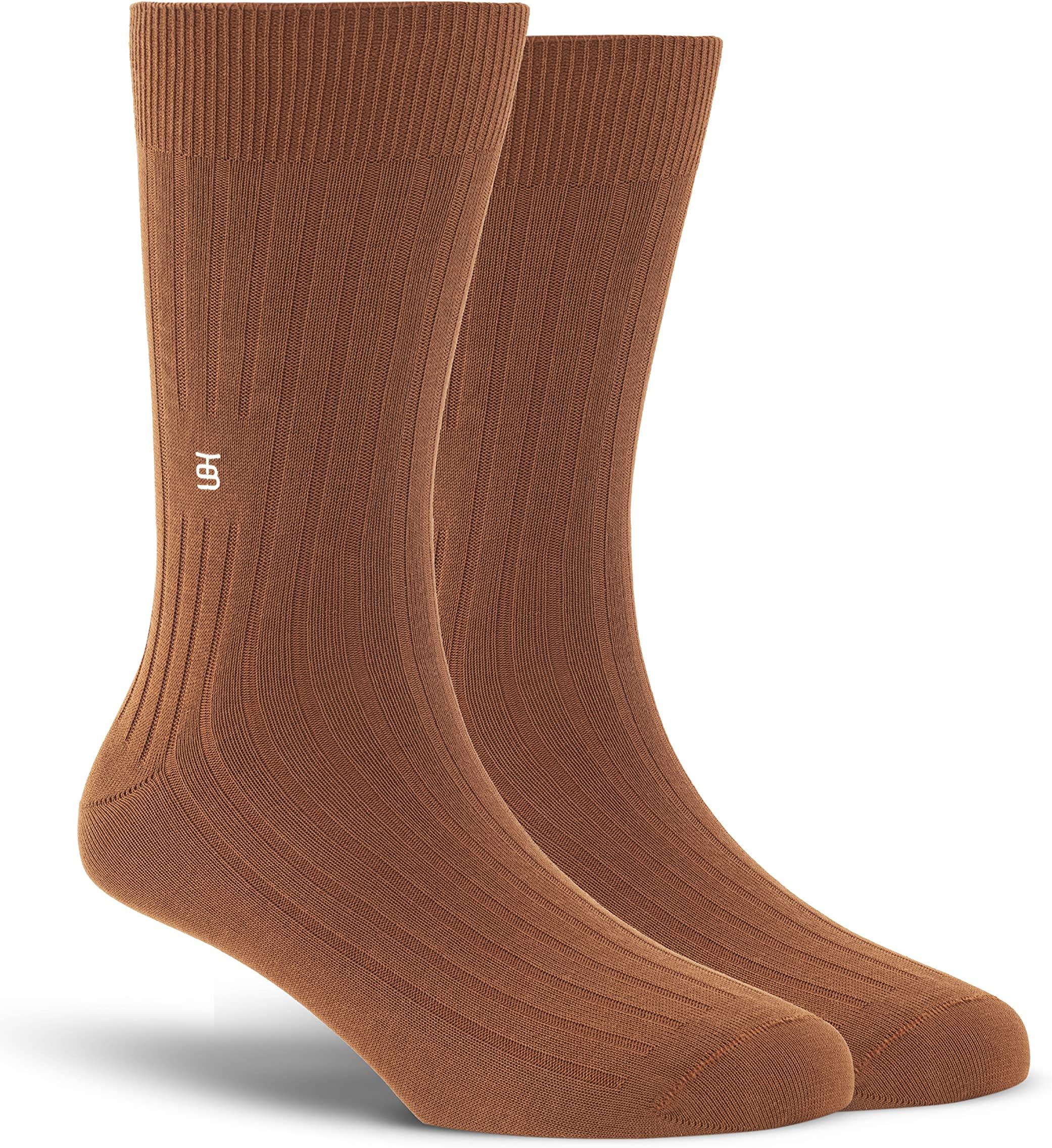 Premium Solid Color Men Socks | Available in 15 Colors (Crew Length | Scottish Lisle | Free Size (UK 7-12))