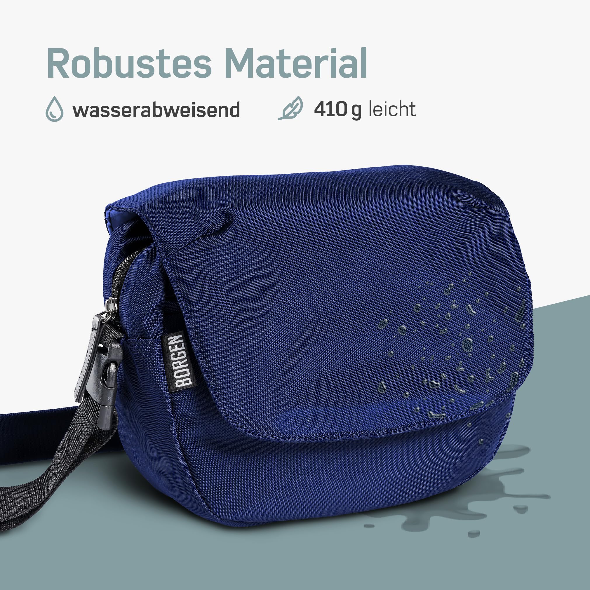 borgen klickfix lenkertasche fahrrad Bicycle Handlebar Bag, Blue, 5 L, 2-in-1 Carry Bag | Wasserabweisende und geräumige Lenkertasche, Fahrradtasche Lenker mit abnehmbarem Gurt Cala Gonone Campeggio - tfk Farbe:Schwarz / Gelb