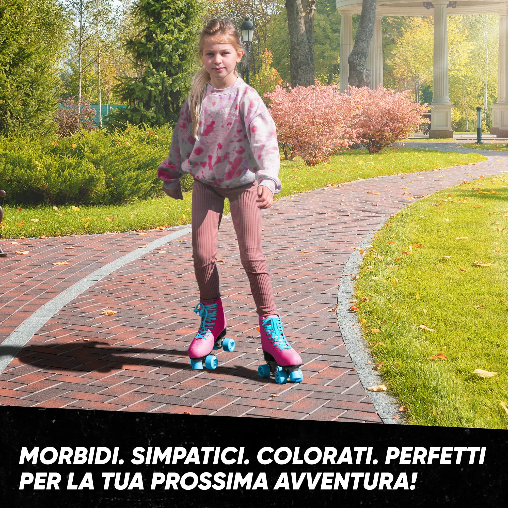 Apollo Pattini a Rotelle Super Quad X Pro | Regolabili per Bambini e Ragazzi | Taglia 31-42