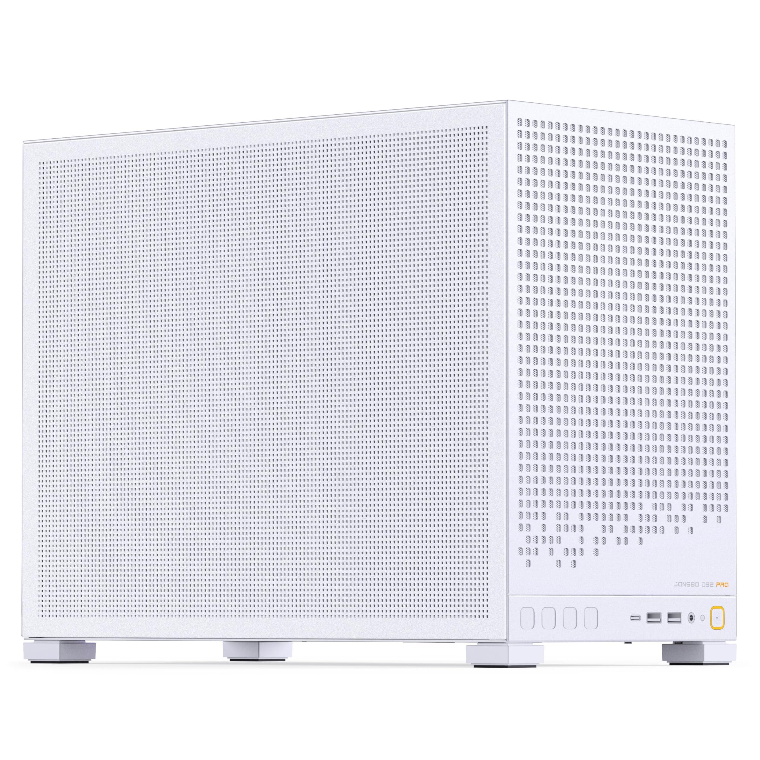 Jonsbo D32 PRO Mesh PC-Gehäuse Weiß – Kompaktes mATX-Case mit Back-Connect-Support, Staubfiltern & High-End-Kühlung