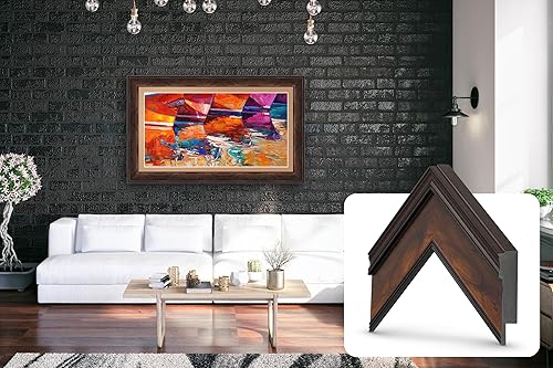 Miniatura 4 de Deco - Marcos de TV - Marco inteligente Burlwood compatible solo con Samsung The Frame TV (55 pulgadas, compatible con marco de TV 2021-2023)