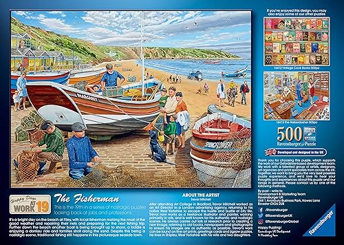 Miniatura 3 de Ravensburger Happy Days at Work No.19 The Fisherman - Rompecabezas de 500 piezas para adultos y niños a partir de 10 años