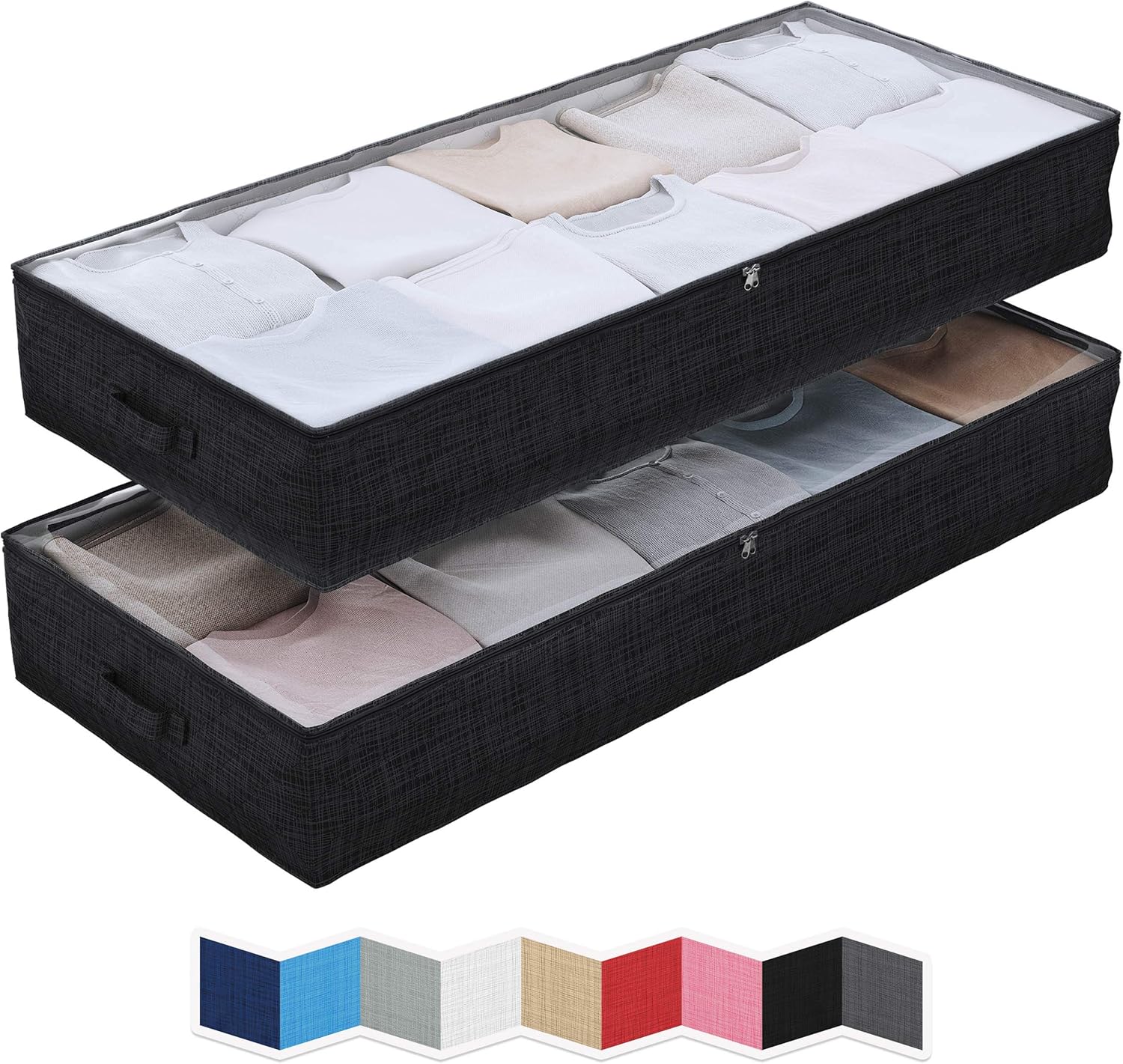 NEATERIZE Large Under Bed Storage Bags 2Pack Underbed Clothing