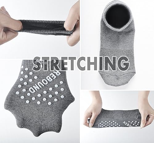 Miniatura 4 de DIBAOLONG 12 paquetes de calcetines invisibles para mujer y calcetines de yoga para mujer