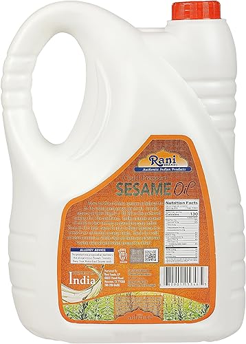 Miniatura 3 de Rani Aceite de sésamo 169 onzas (5 litros) prensado en frío  100% natural  Sin OMG  Kosher  Vegano  Sin gluten