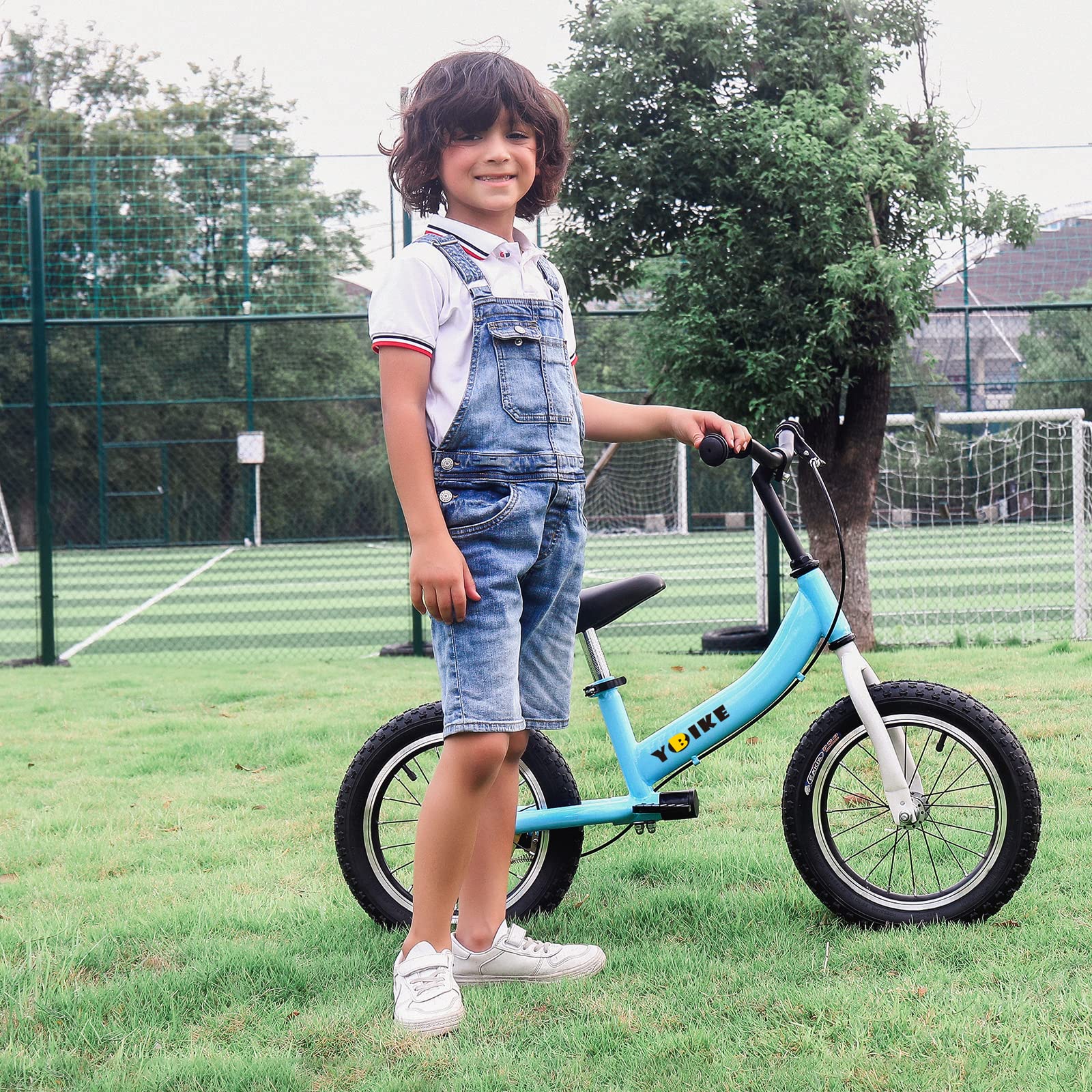 Ybike 2 in 1 Bicicletta Senza Pedali,Funzione a Doppio Uso Bici Senza Pedali, Adatto Per Bambini da 2 a 7 Anni, 12, 14, 16 Pollici Con Freno, Pedale, Teoria Di Formazione