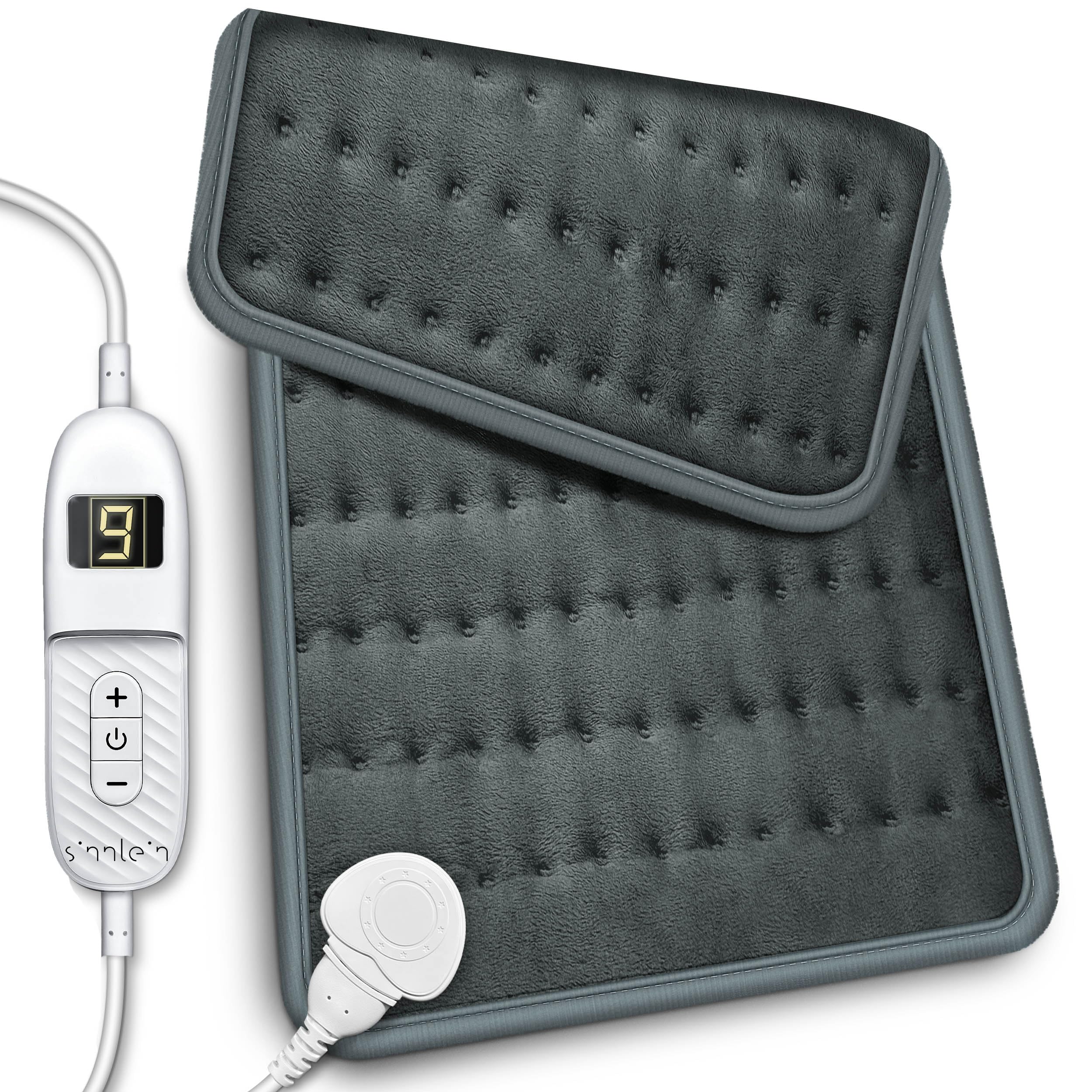 Cuscino Termico Elettrico In Pile 42x32 Cm | Caldo Morbido Con 6 Temperature E Spegnimento Automatico | Lavabile E Display Digitale