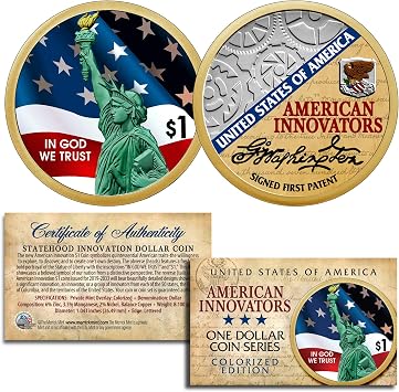 American Innovation State $1 Dollar Coin Series - 2018 1st Release Color 2-Sided