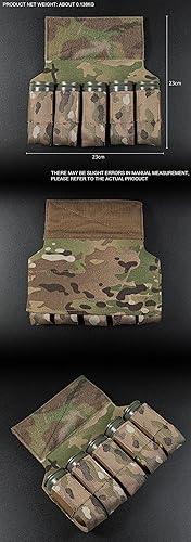 Miniatura 5 de Grenade M203 - Bolsas Quíntuples, Granada Humo Flash Bomb Bag Militar Tactical Hunt Airsoft Magazine Holder Accesorio