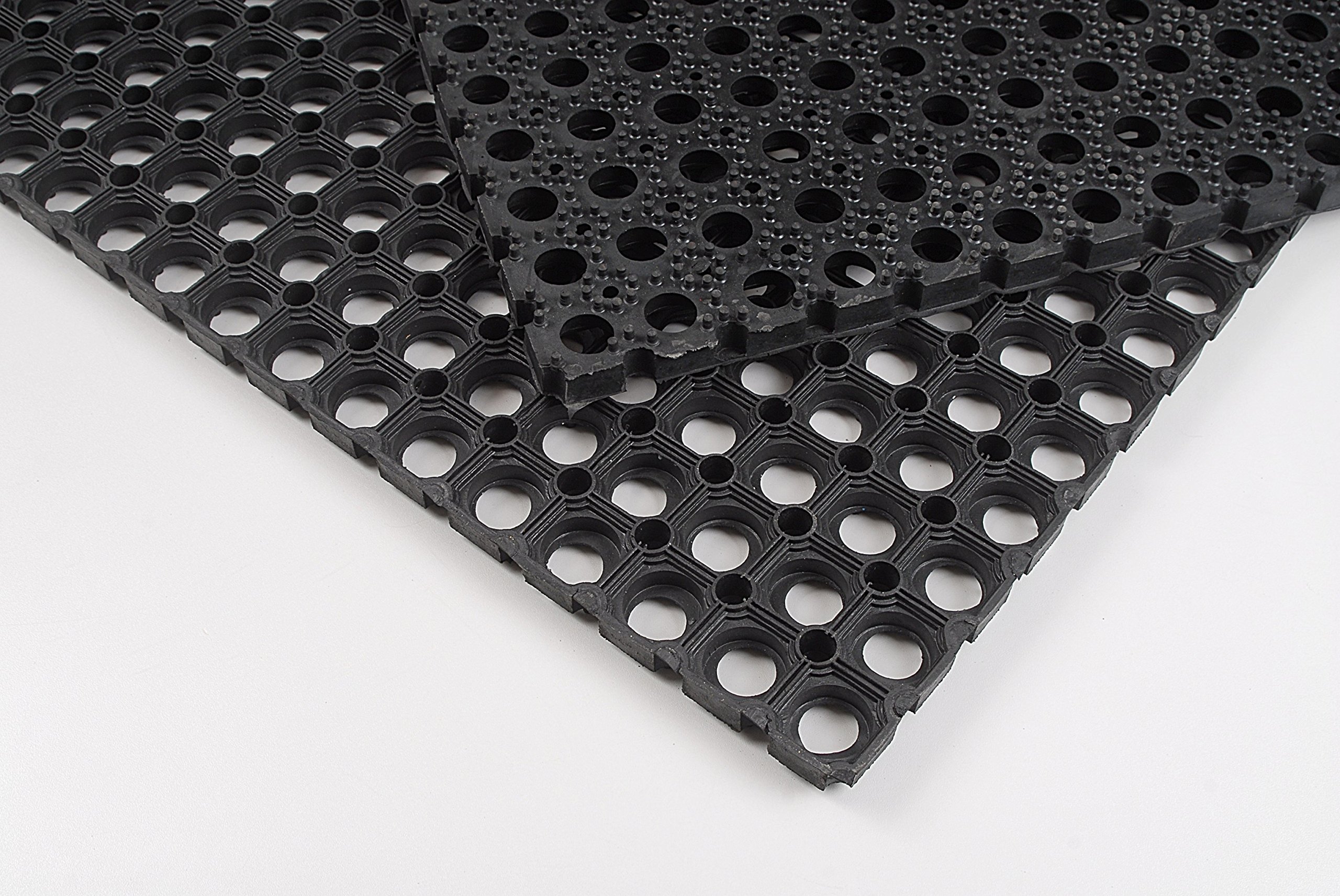 Sirocco Ringgummimatte 100×150 cm – 23 mm stark – Wabenmatte/Antirutsch Gummimatte für Außenbereich, Arbeitsplatz & Eingang – Ringmatte - wetterfest, rutschhemmend, wasserfest, zuschneidbar