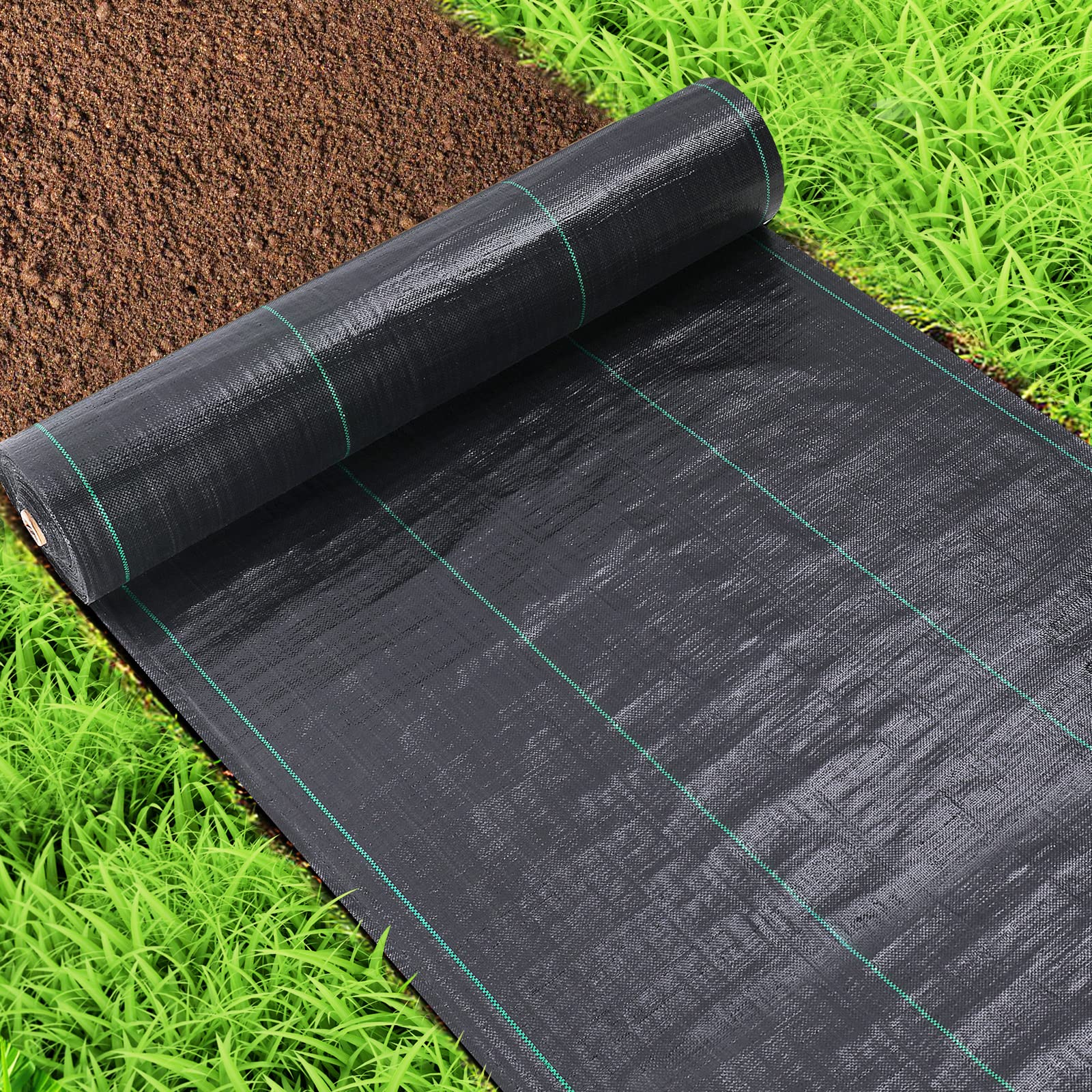 Buy 4ft x100ft Weed Barrier Landscape Fabric, 3.2oz Woven Heavy Duty Garden Ground Cover for