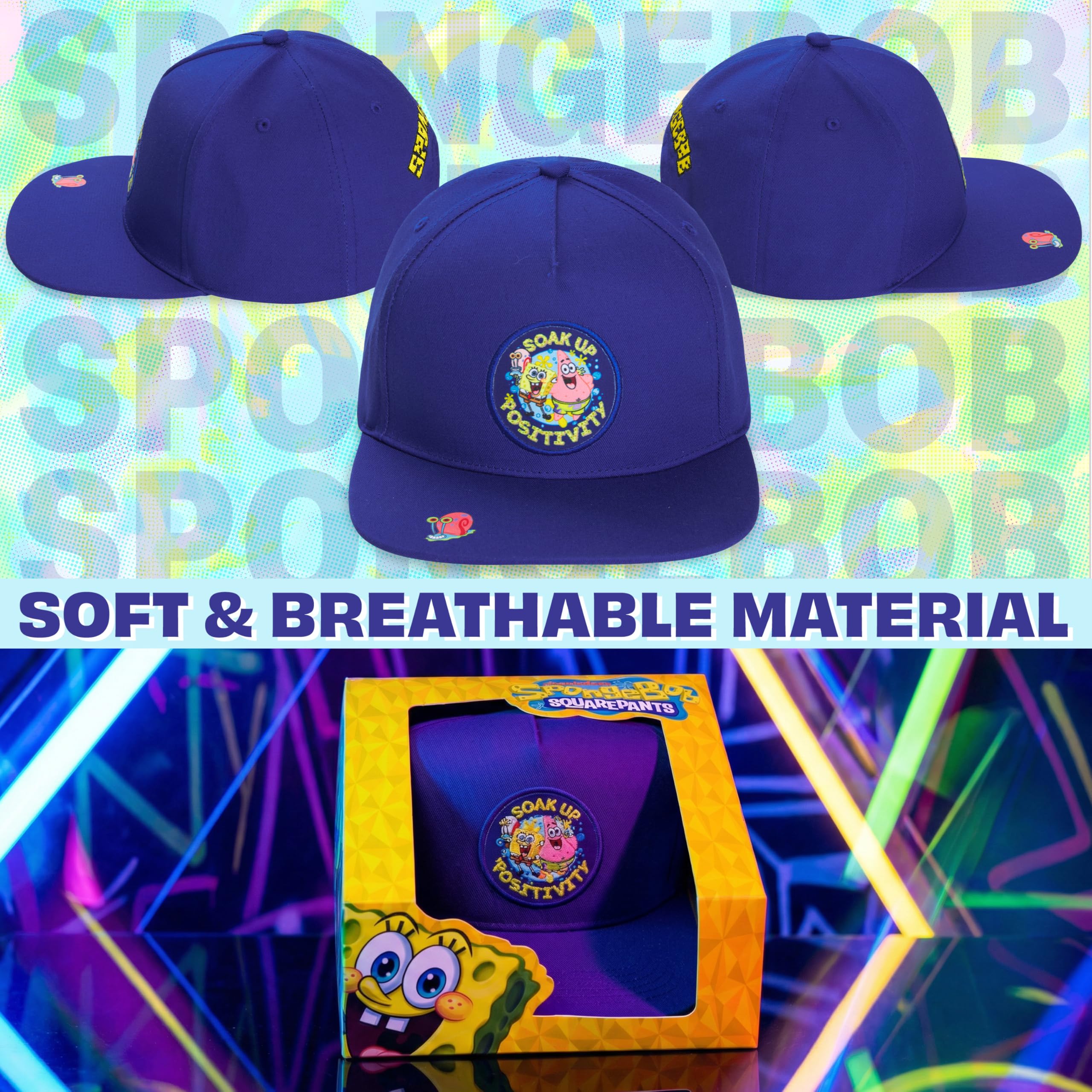 Spongebob Squarepants Cappello Baseball Occhiali da Sole Bambino Set Protezione UV 100% Blu