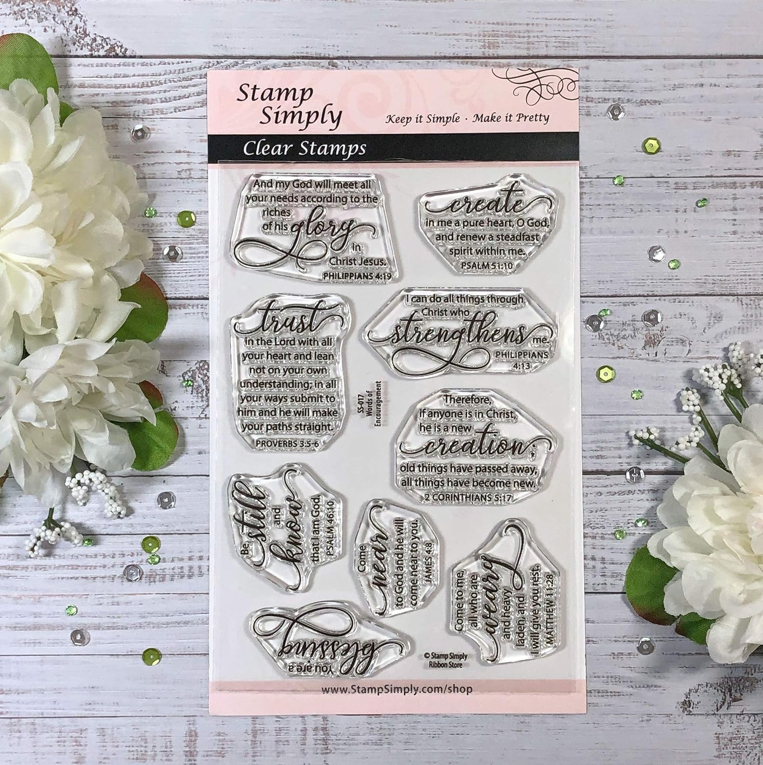 Words of Encouragement Christian Religious 4x6 Inch Sheet