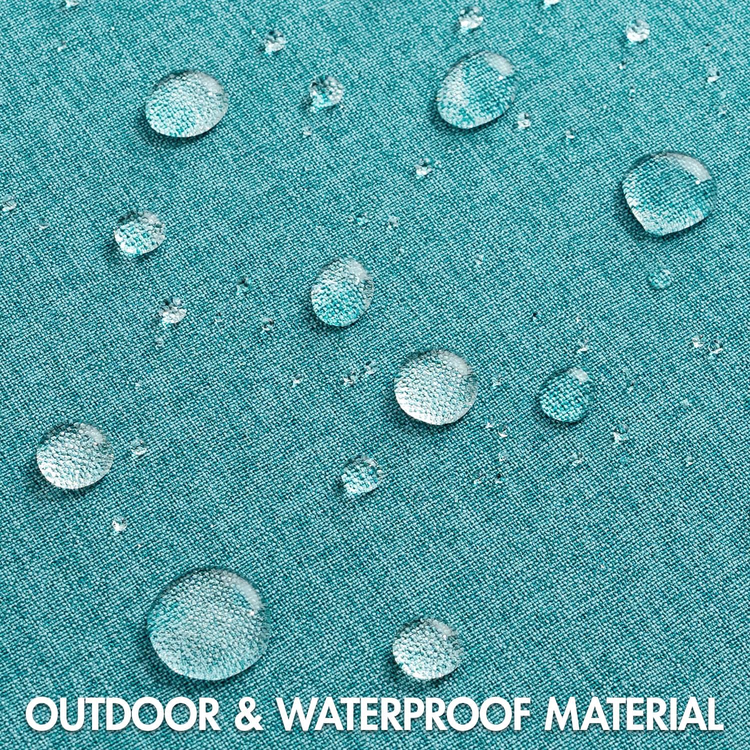 MIULEE Pack of 2 18x18 Outdoor Waterproof Throw Pillow Inserts Pack of 2 Outdoor Waterproof Throw Pillow Covers Decorative Farmhouse Linen Pillow Covers