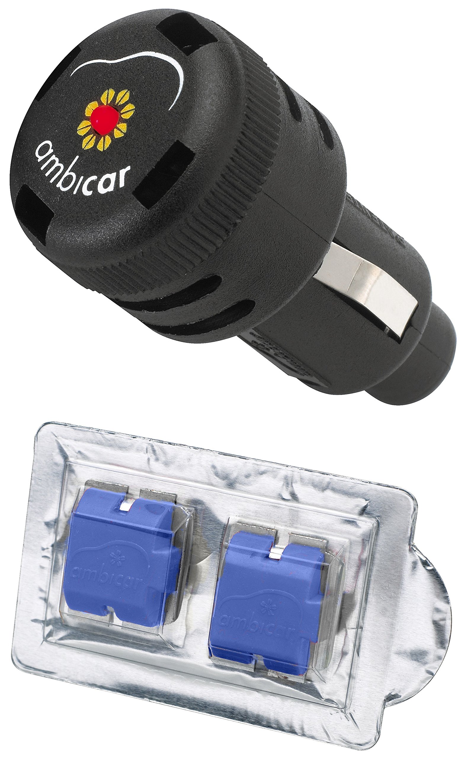 AMBICAR Ocean (Vital and Refreshing) Electirc Car Air Freshener (34g), Product of Spain