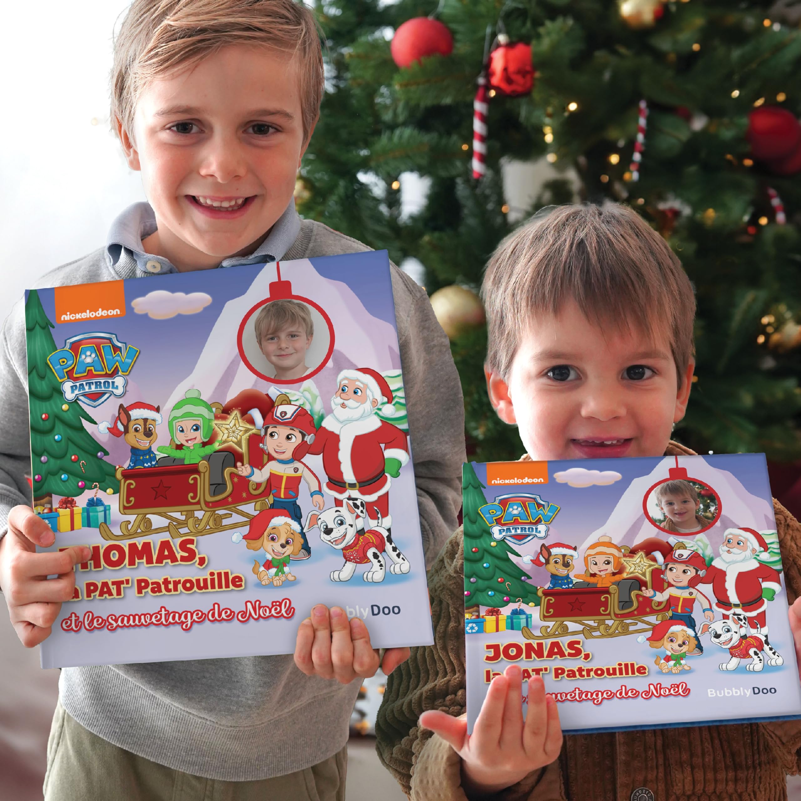 Livre personnalisé pour enfants BubblyDoo La Pat' Patrouille sauve Noël 2-8 ans