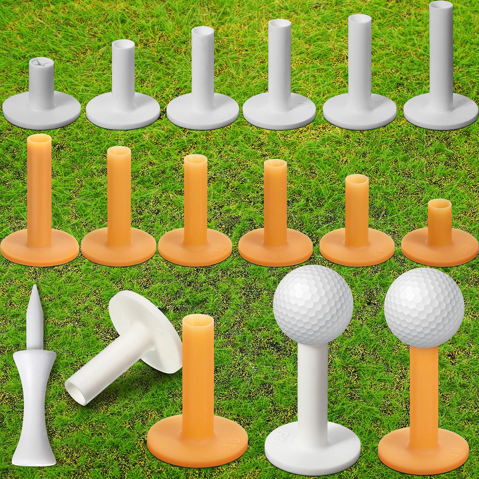 Buy Skylety 24 Pcs Rubber Golf Plastic Tees 6 Kinds of Different Sizes and 2 Colors for Practice