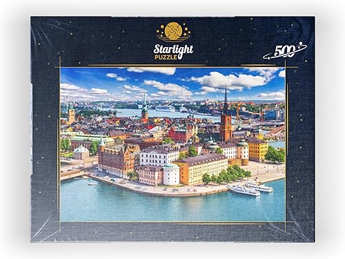 Miniatura 8 de Stockholm Old Town (Gamla Stan) Cityscape from City Hall Square, Suecia, rompecabezas prémium de 500 piezas para adultos