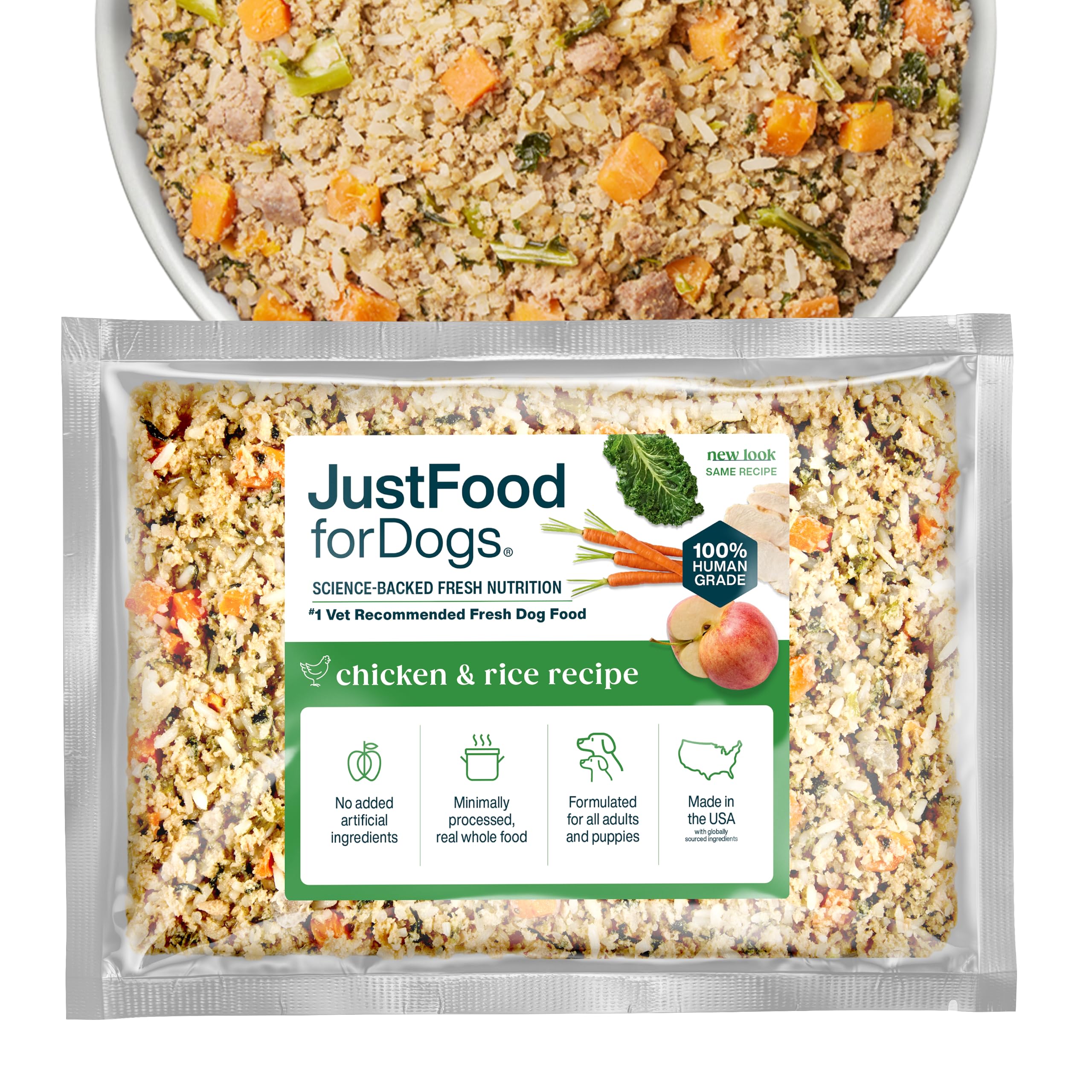 JustFoodForDogs Frozen Chicken & Rice